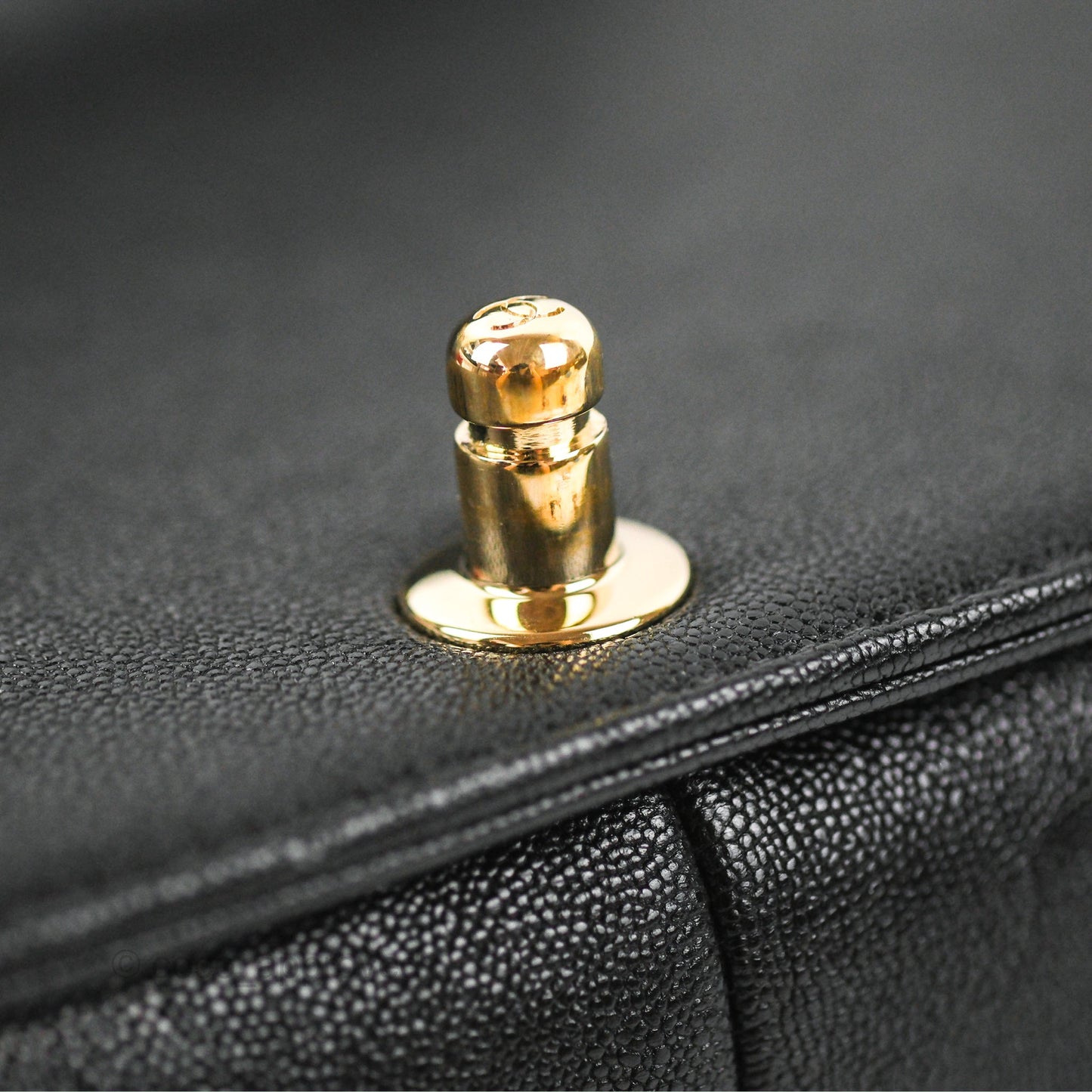 Chanel Medium Boy Chevron Black Caviar Gold Hardware