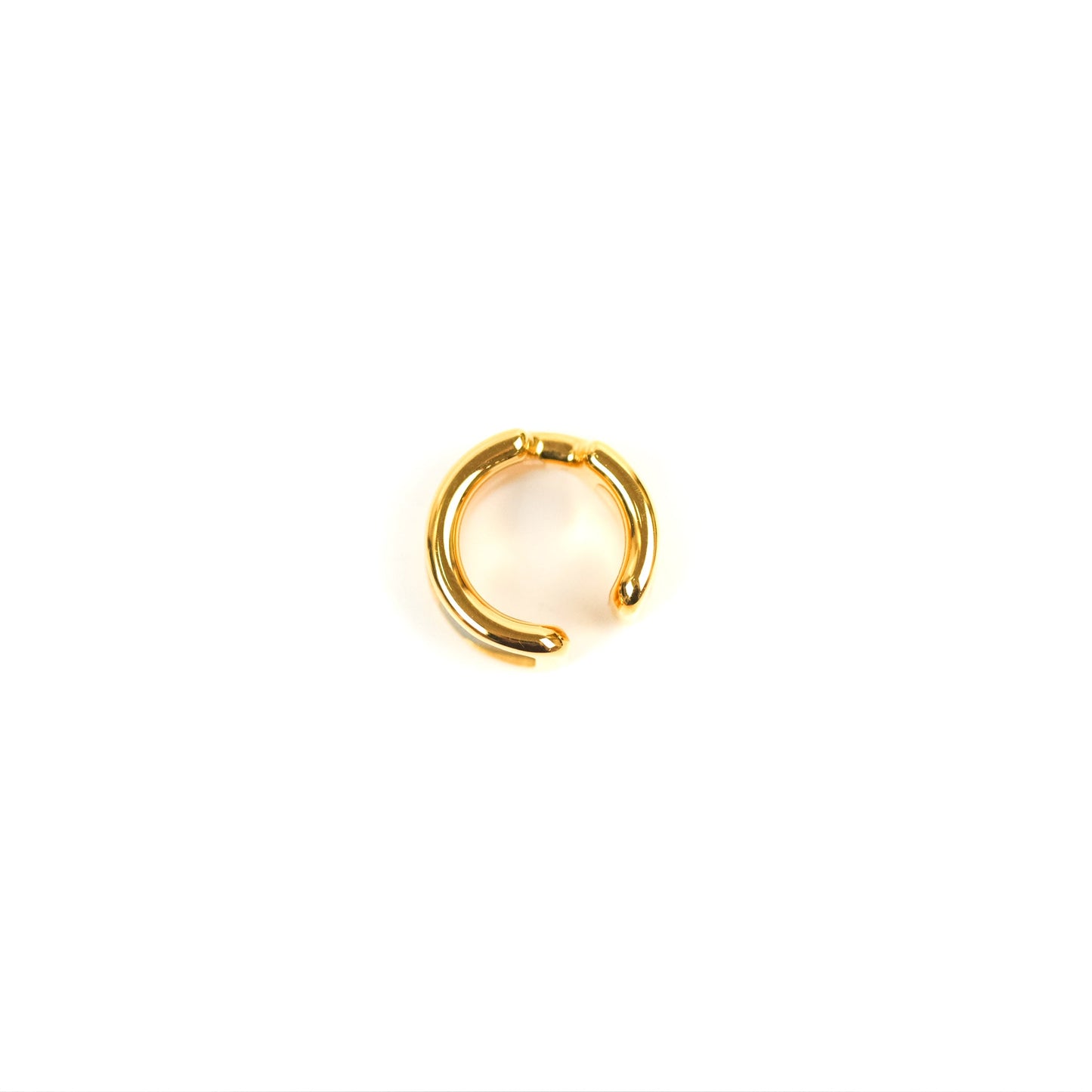 Hermes Olympe Ear Cuff Small Model Black Box Calfskin Gold