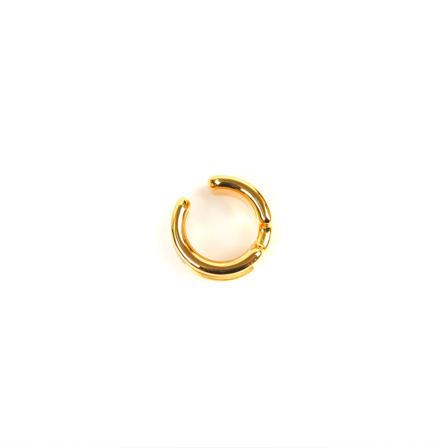 Hermes Olympe Ear Cuff Small Model Black Box Calfskin Gold