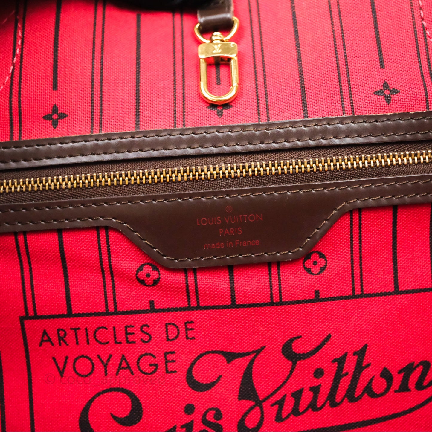 Louis Vuitton Neverfull Tote Bag GM Damier Ebene