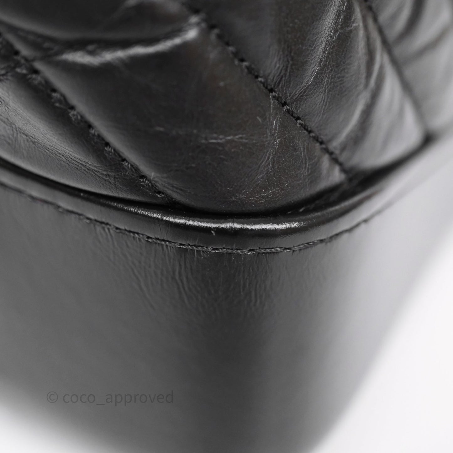 Chanel Small Chevron Gabrielle Backpack Black Aged Calfskin
