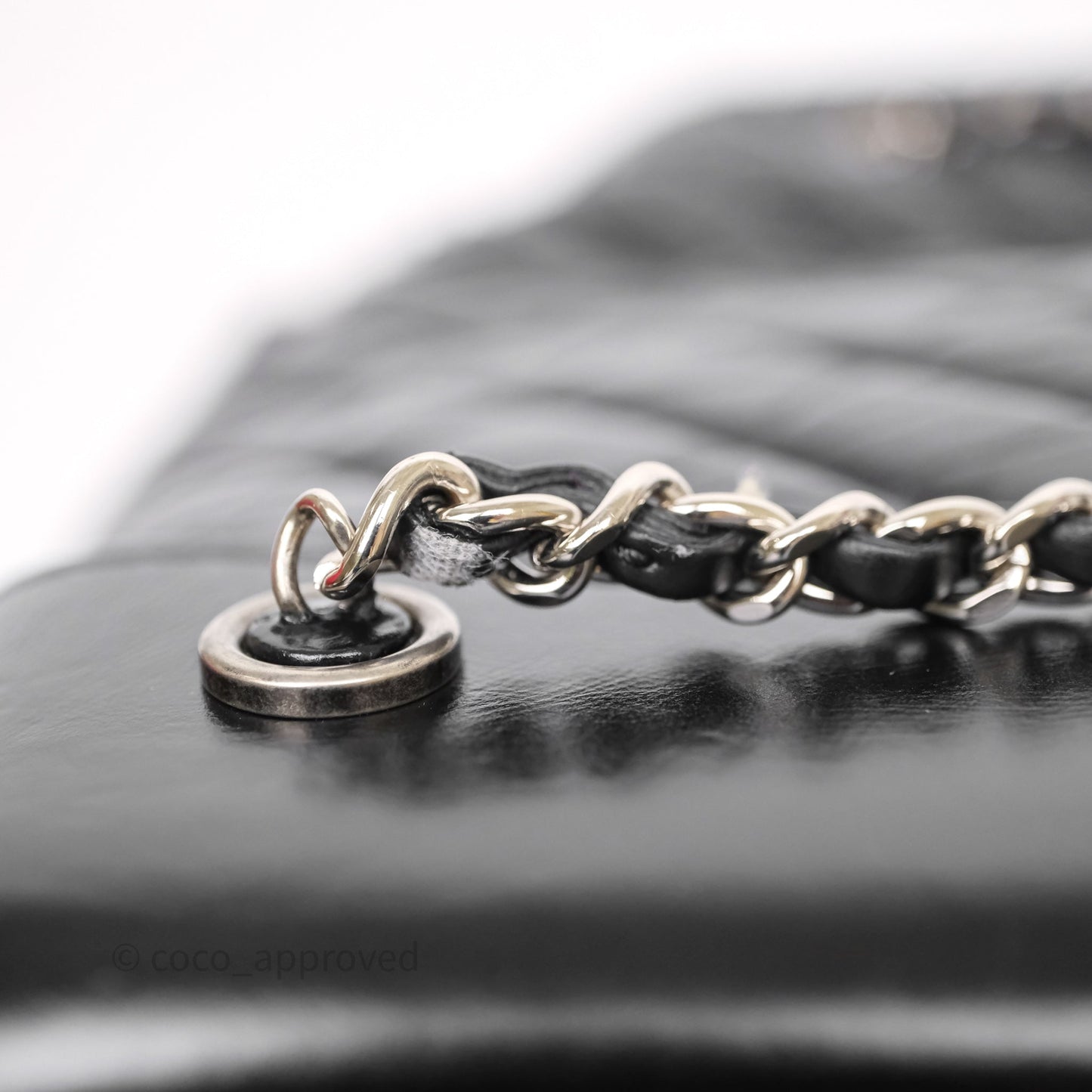 Chanel Small Chevron Gabrielle Backpack Black Aged Calfskin