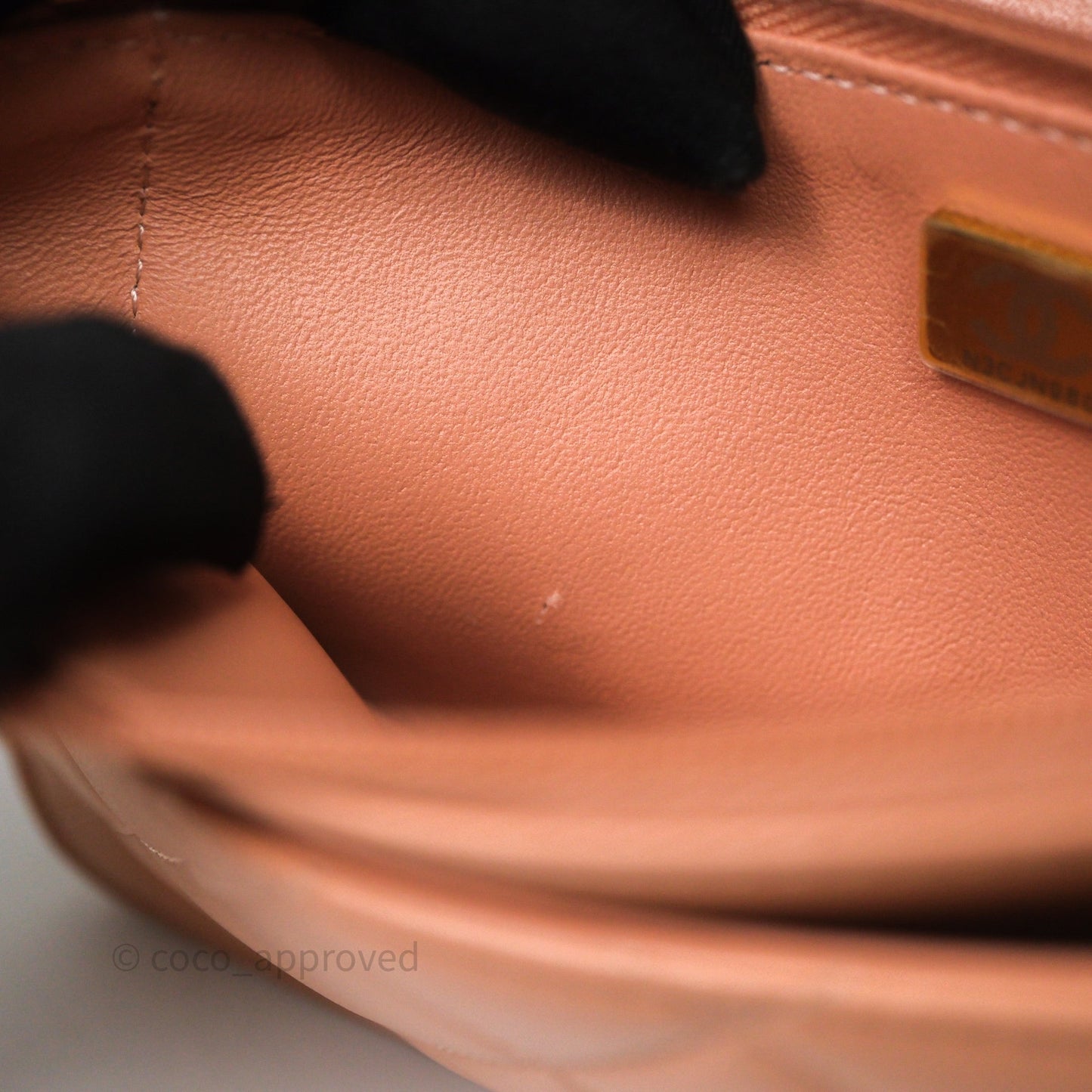 Chanel Quilted Frame Wallet On Chain WOC Beige Lambskin Rose Gold Hardware