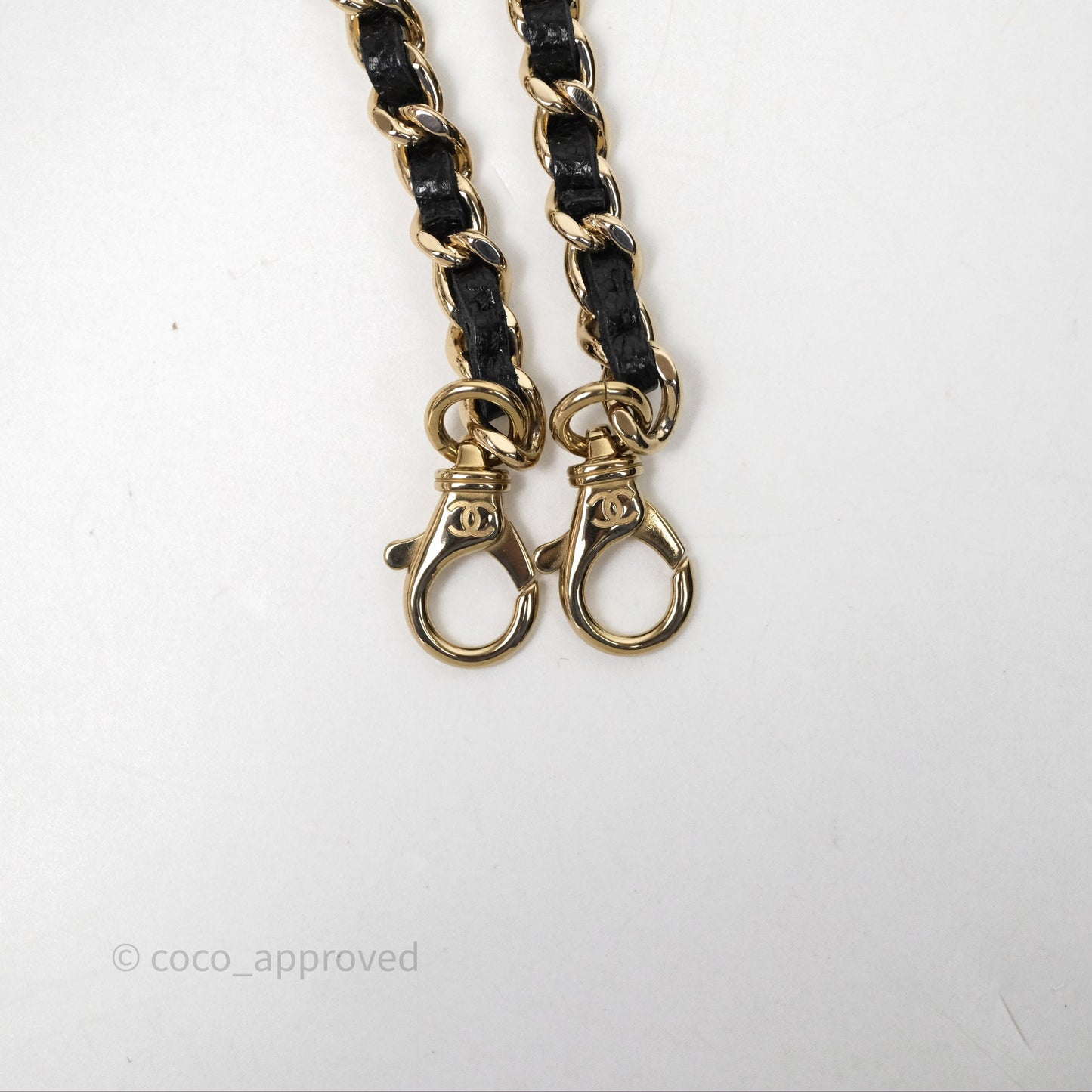 Chanel Top Handle Long Vanity with Chain Black Caviar Gold Hardware