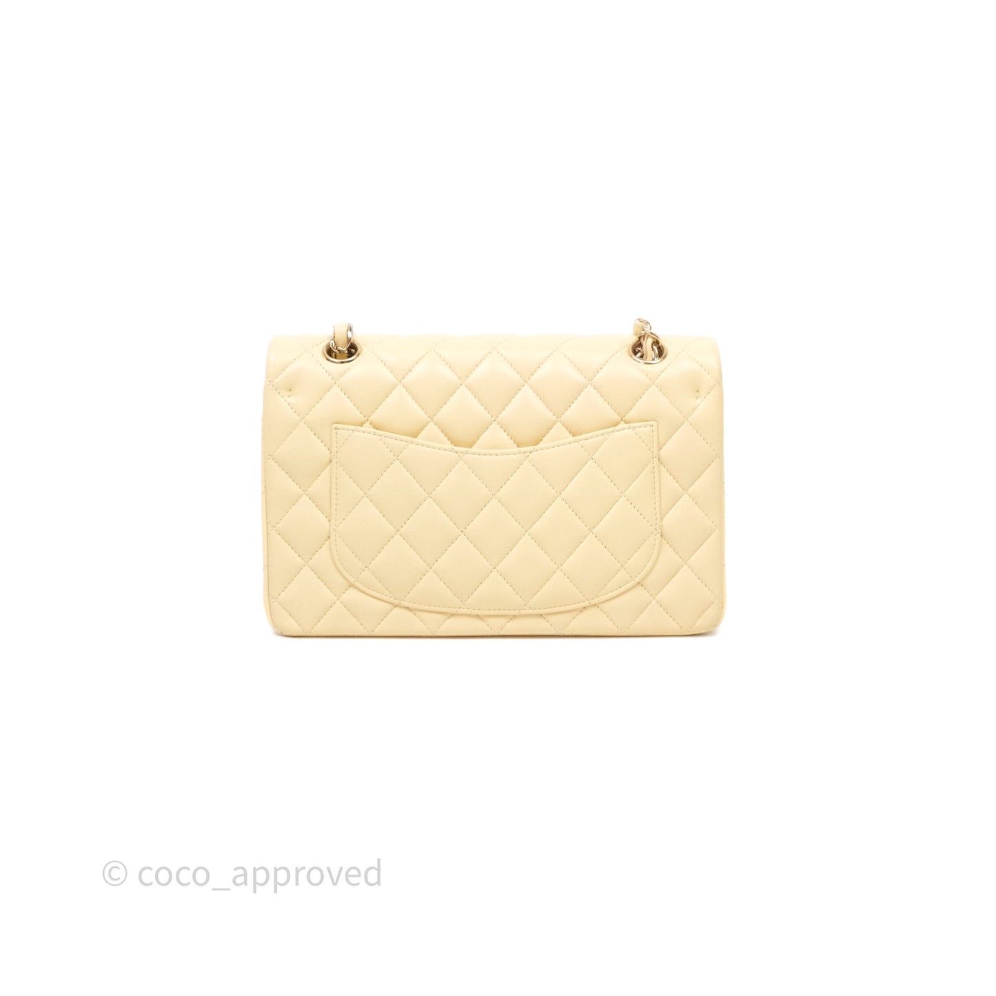 Chanel Small Classic Flap Quilted Yellow Lambskin Gold Hardware