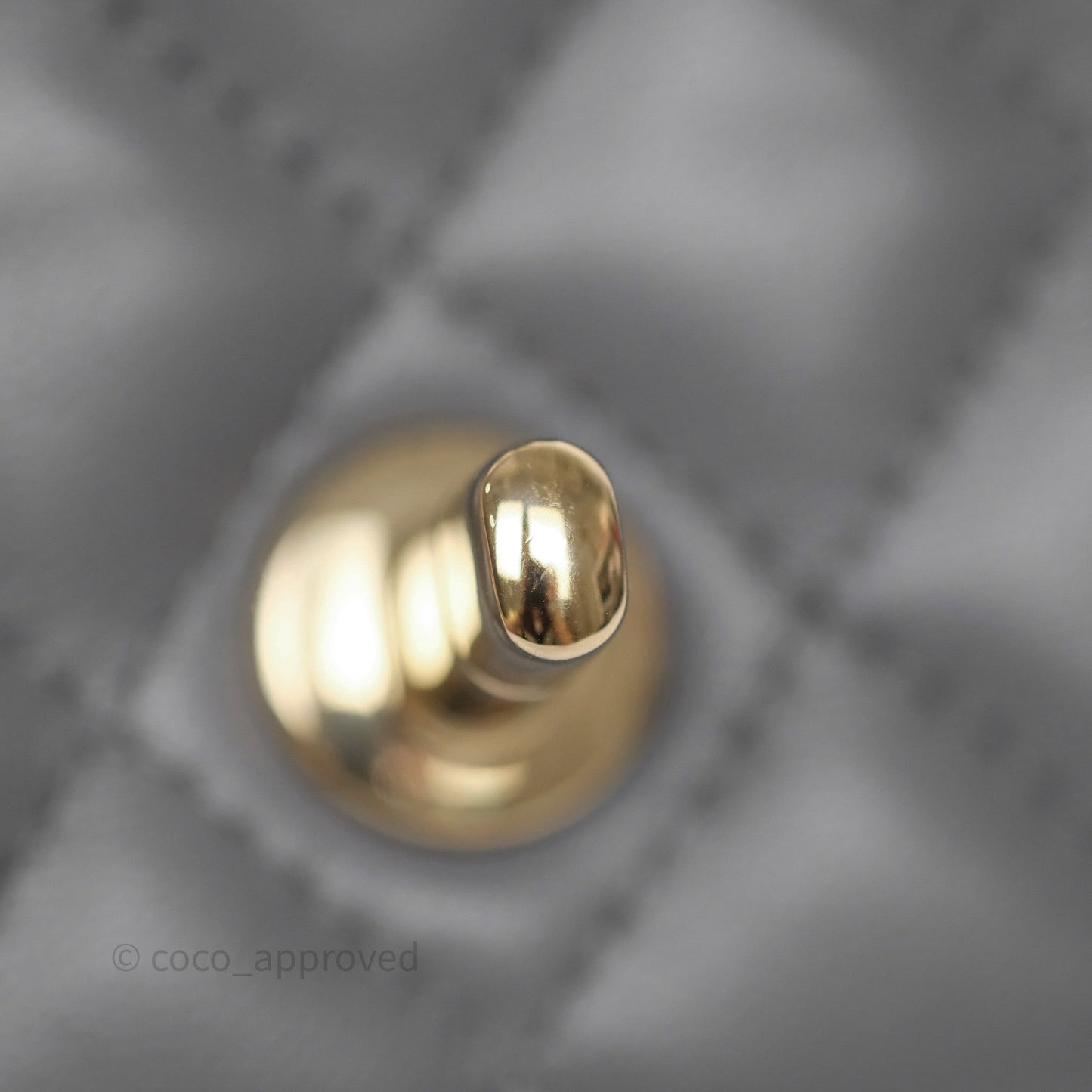 Chanel Mini Square Grey Lambskin Gold Hardware