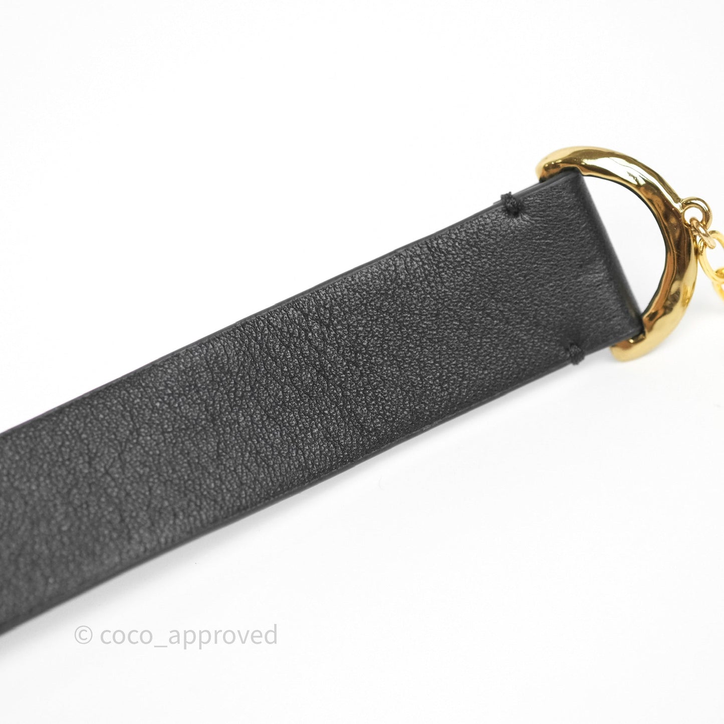 Chanel Gold CC Pendant Leather Choker 22S