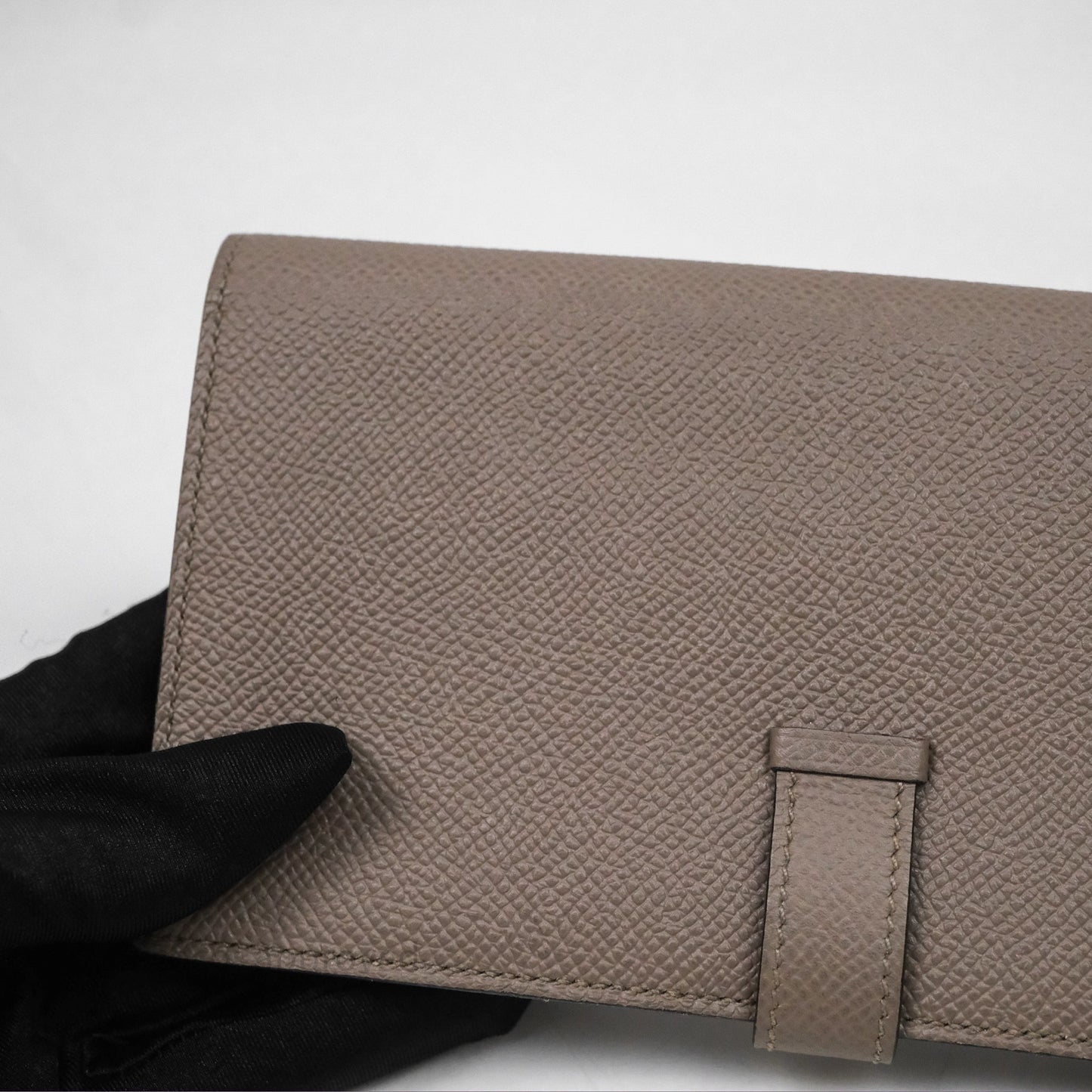 Hermès Bearn Long Wallet Gris Asphalte M8 Epsom Gold Hardware