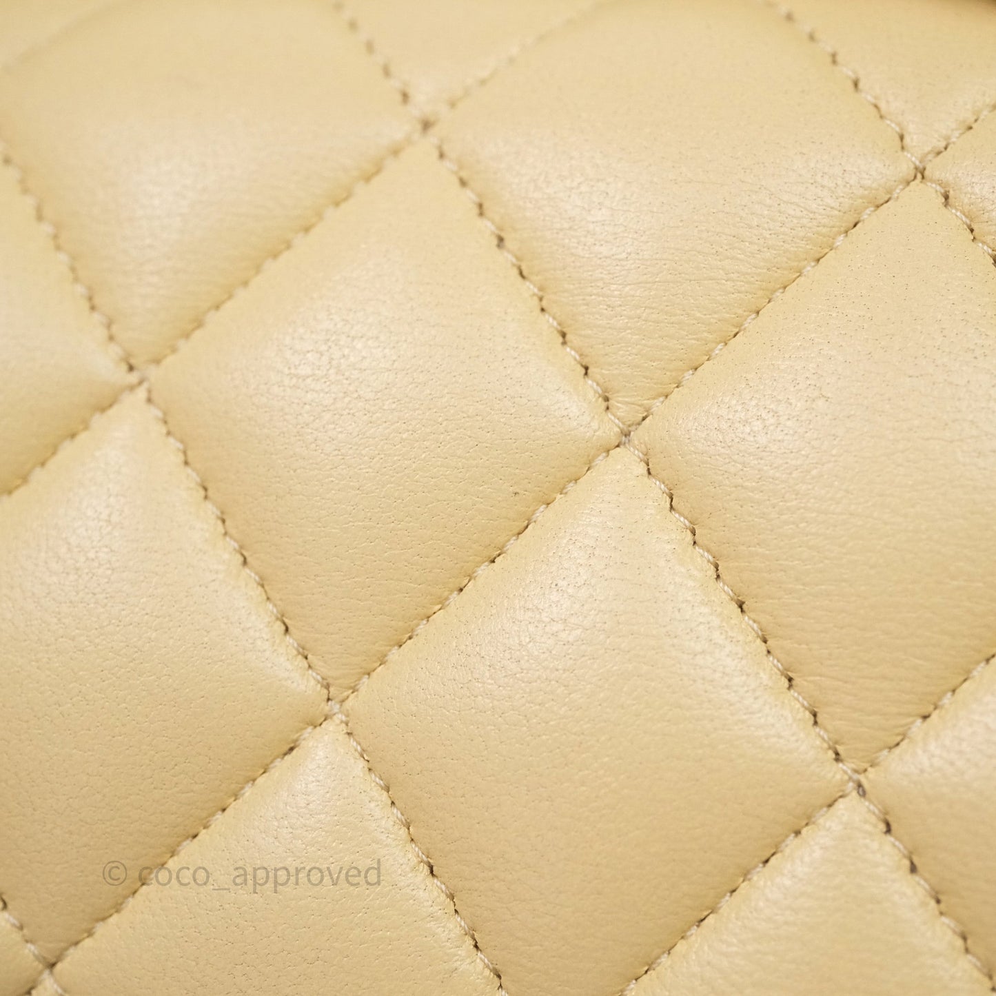 Chanel Small Classic Flap Quilted Yellow Lambskin Gold Hardware