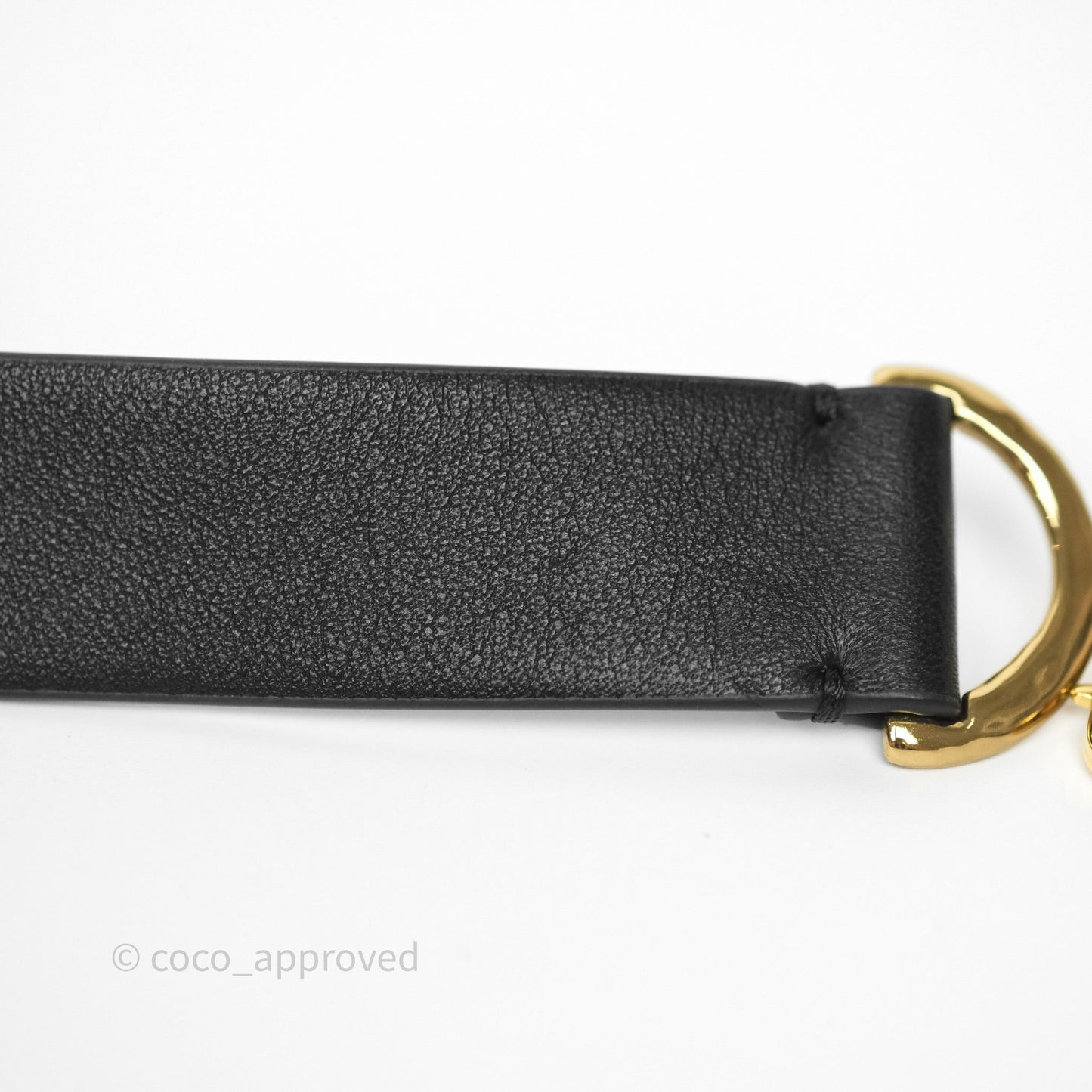 Chanel Gold CC Pendant Leather Choker 22S