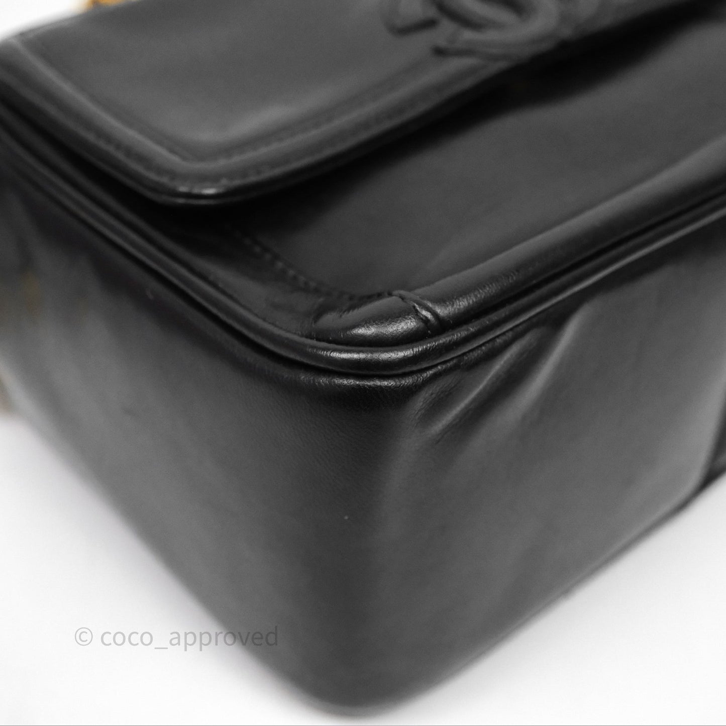 Chanel Vintage CC Camera Bag Black Lambskin 24K Gold Hardware