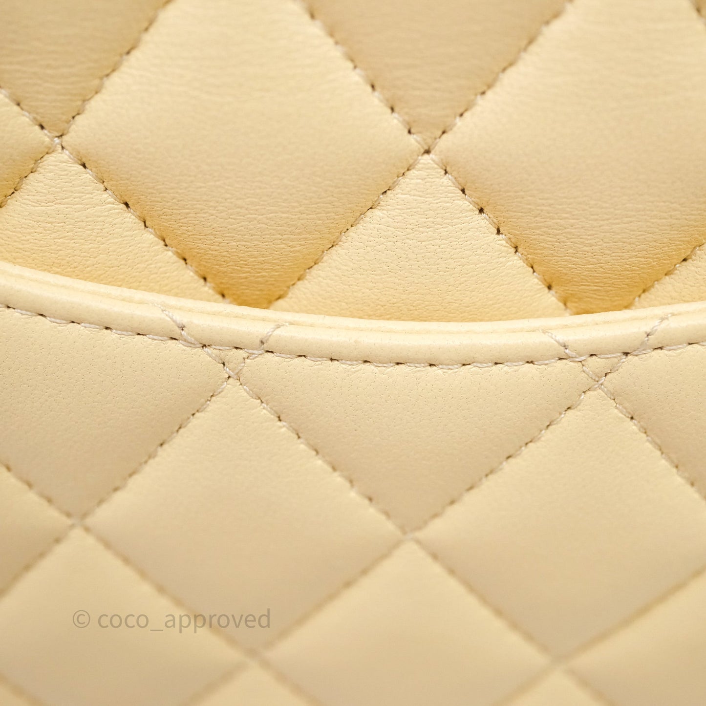 Chanel Small Classic Flap Quilted Yellow Lambskin Gold Hardware