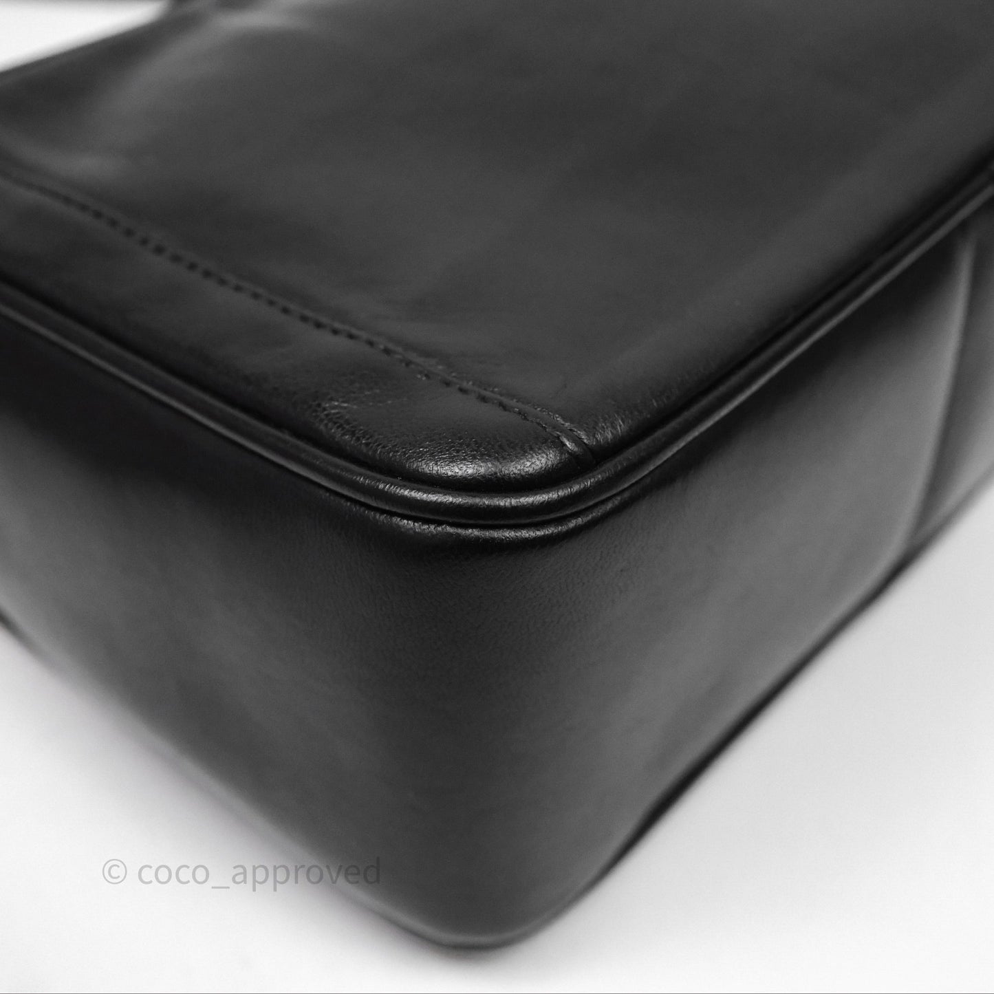 Chanel Vintage CC Camera Bag Black Lambskin 24K Gold Hardware