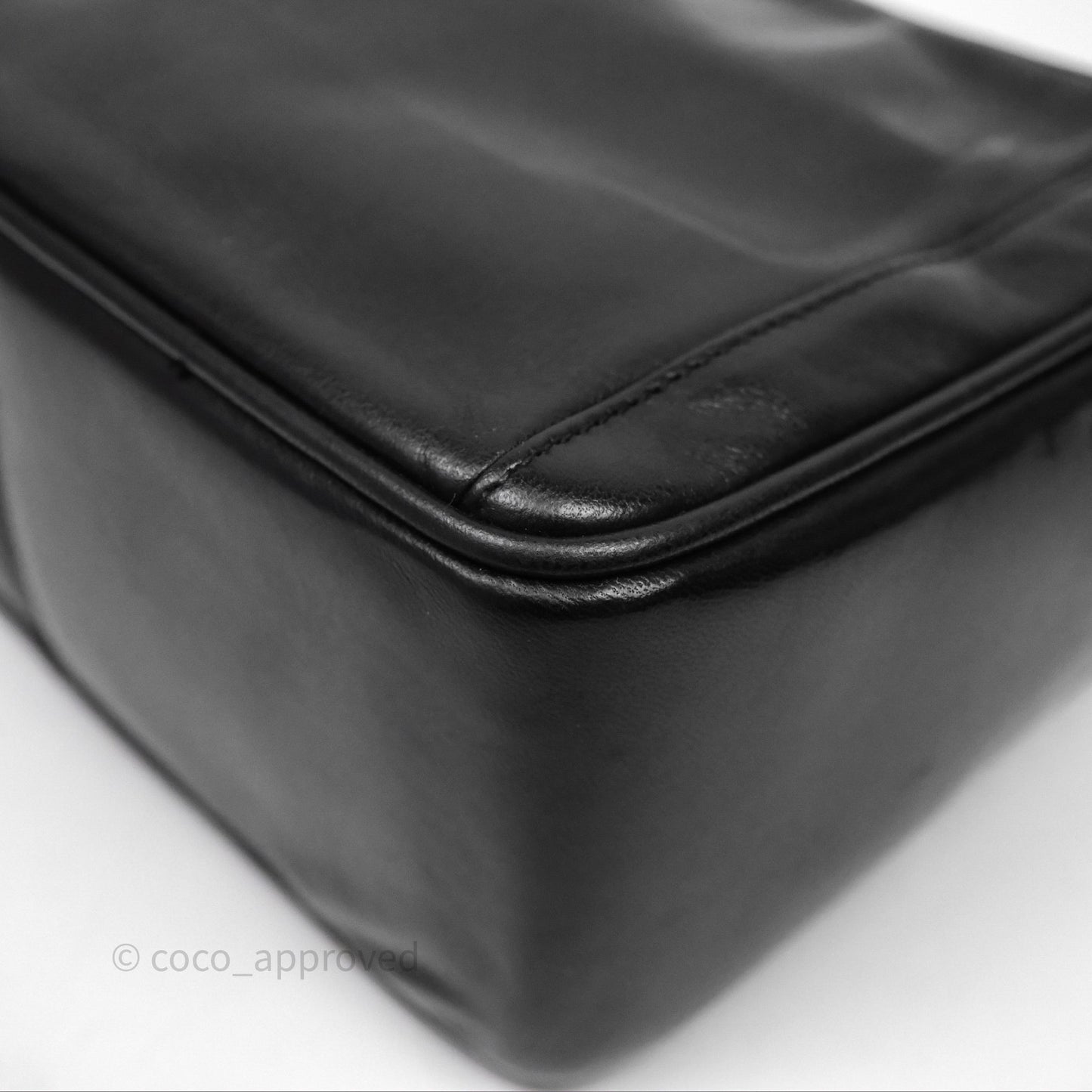 Chanel Vintage CC Camera Bag Black Lambskin 24K Gold Hardware