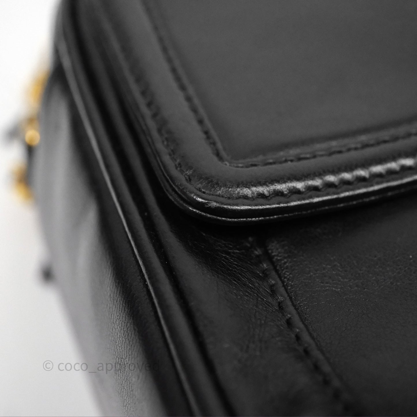 Chanel Vintage CC Camera Bag Black Lambskin 24K Gold Hardware