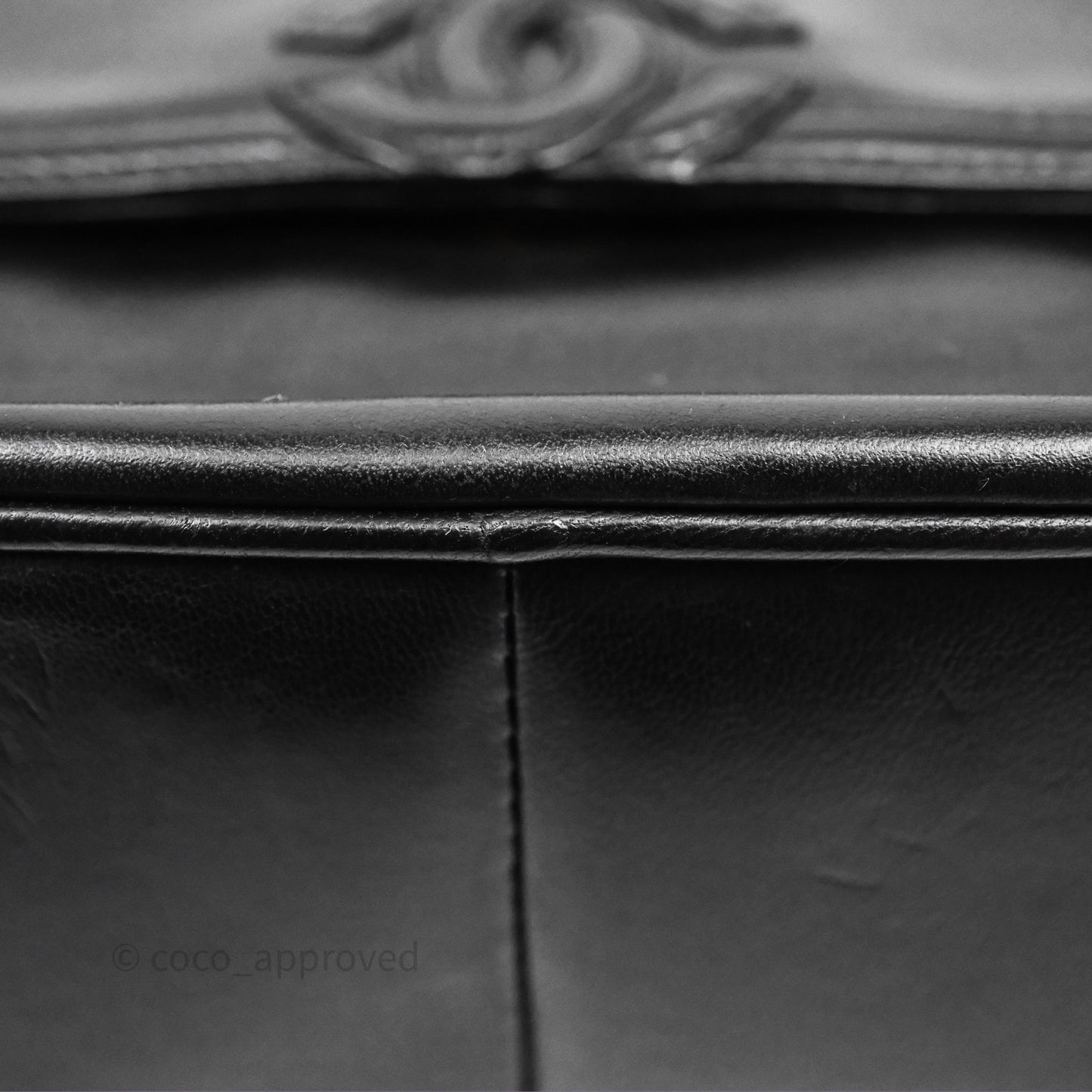 Chanel Vintage CC Camera Bag Black Lambskin 24K Gold Hardware