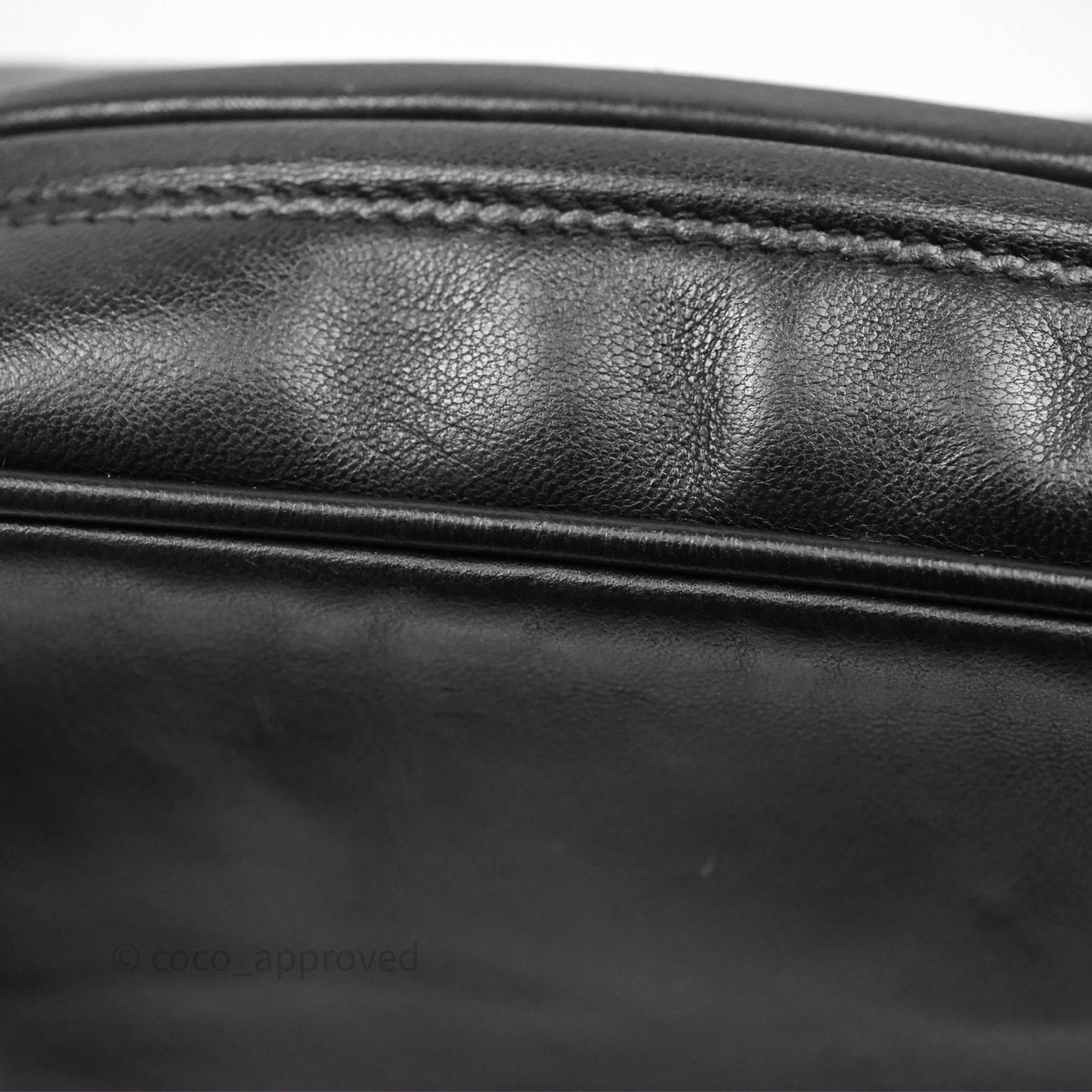 Chanel Vintage CC Camera Bag Black Lambskin 24K Gold Hardware