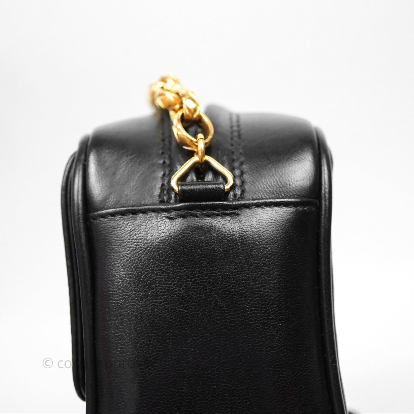 Chanel Vintage CC Camera Bag Black Lambskin 24K Gold Hardware