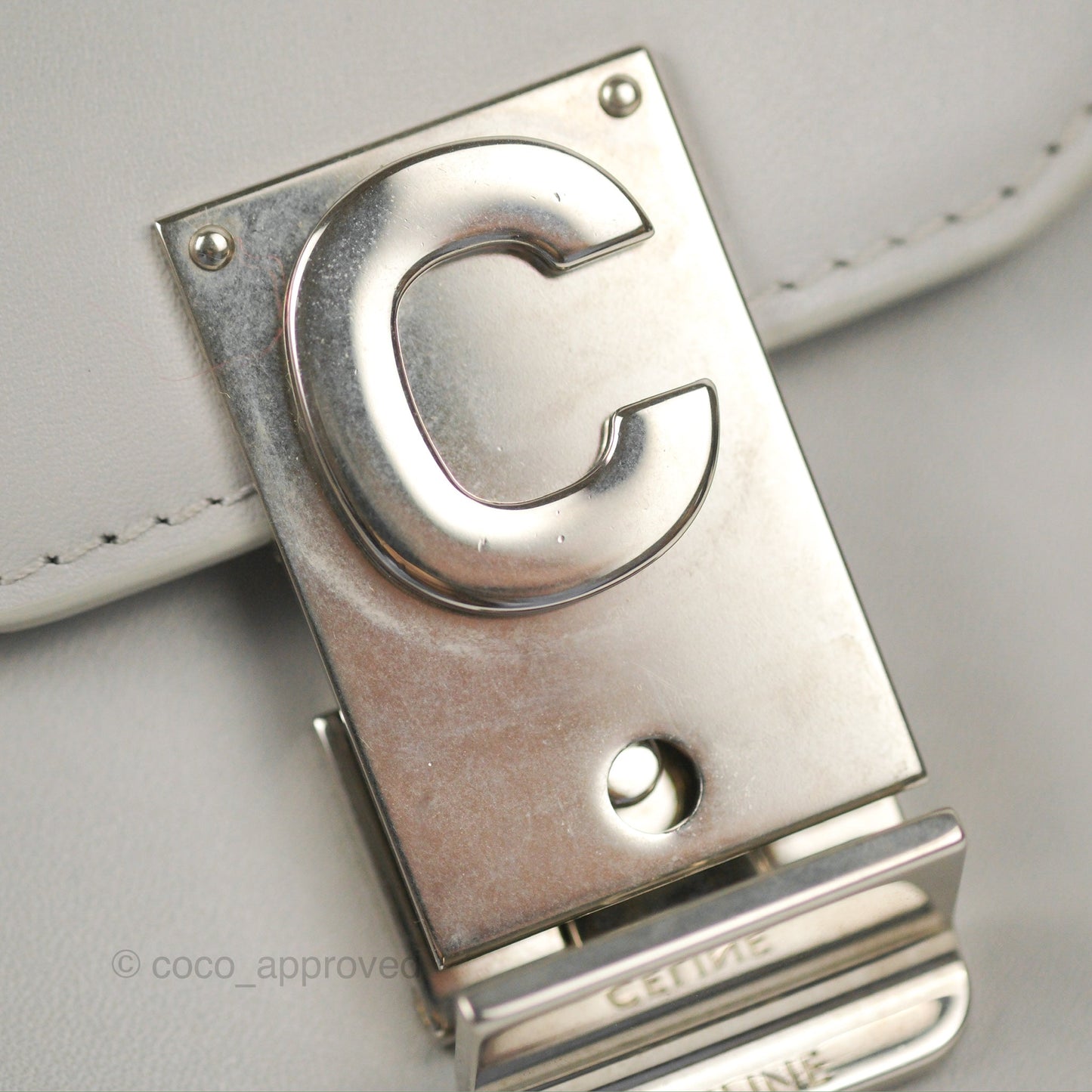 Celine Medium C Bag Light Grey Smooth Calfskin