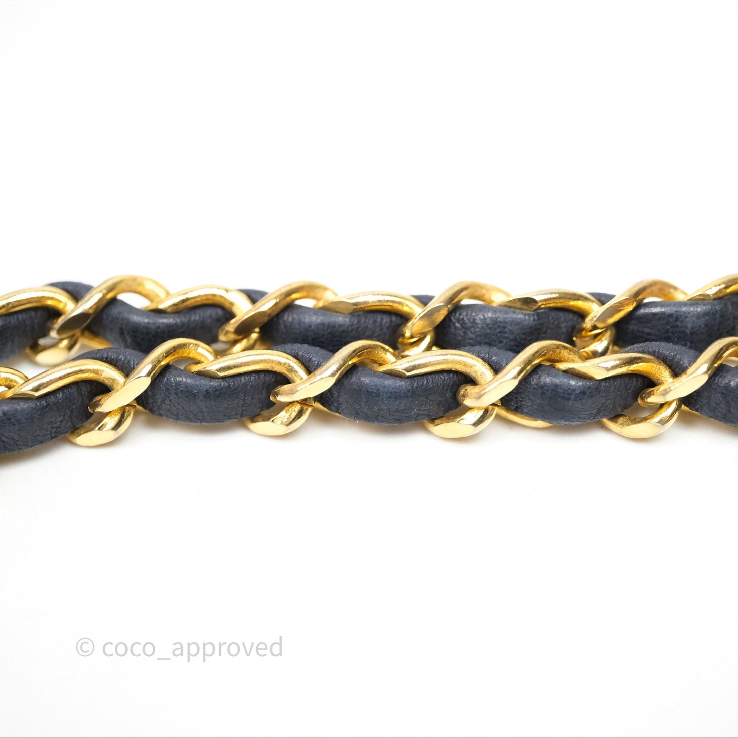 Chanel Vintage Flap Bag Quilted Navy Lambskin Gold Hardware