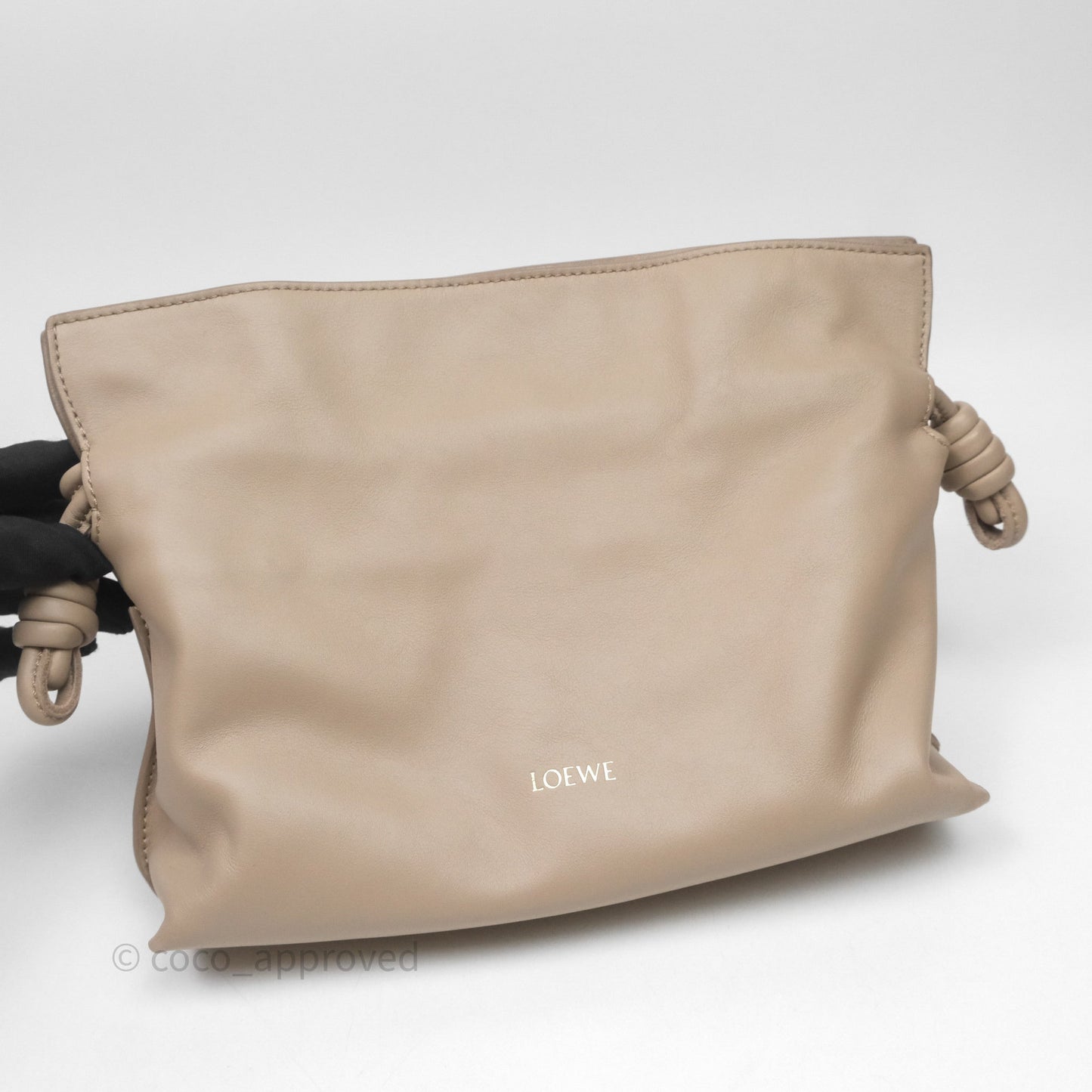 Loewe Mini Flamenco Clutch in Nappa Calfskin Beige