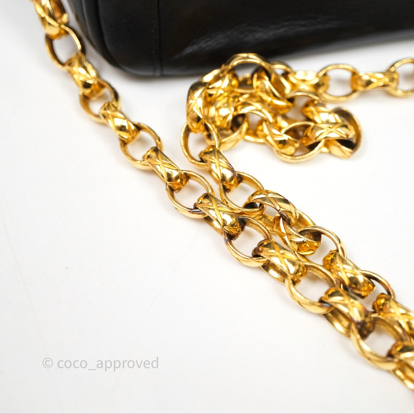 Chanel Vintage CC Camera Bag Black Lambskin 24K Gold Hardware