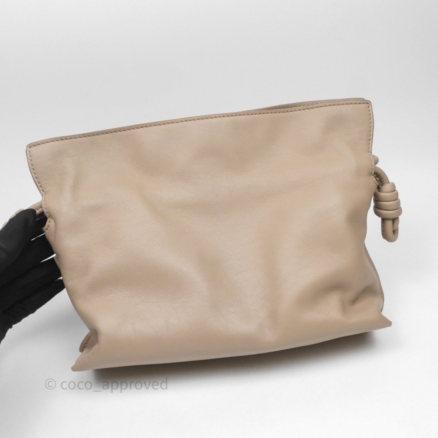 Loewe Mini Flamenco Clutch in Nappa Calfskin Beige
