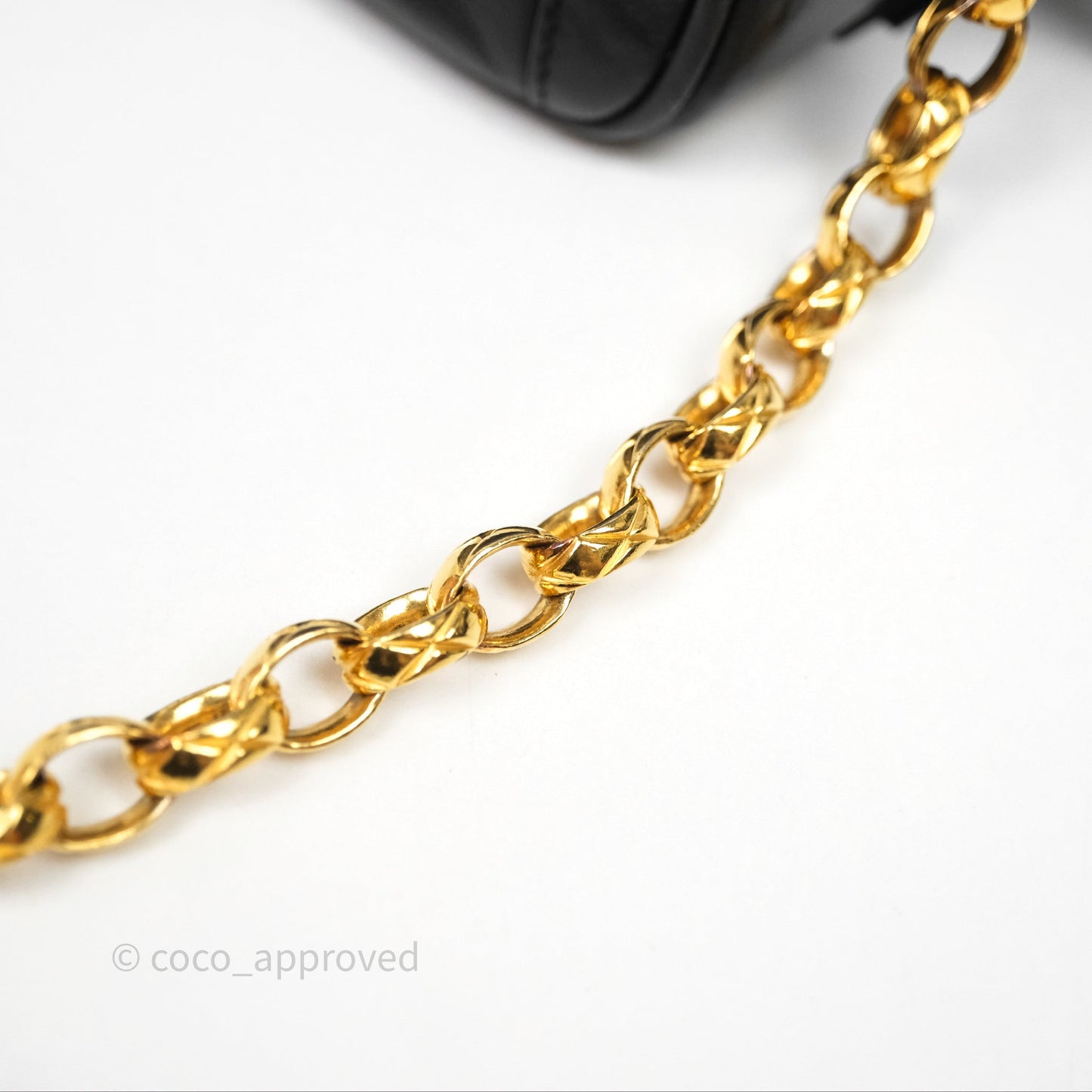 Chanel Vintage CC Camera Bag Black Lambskin 24K Gold Hardware