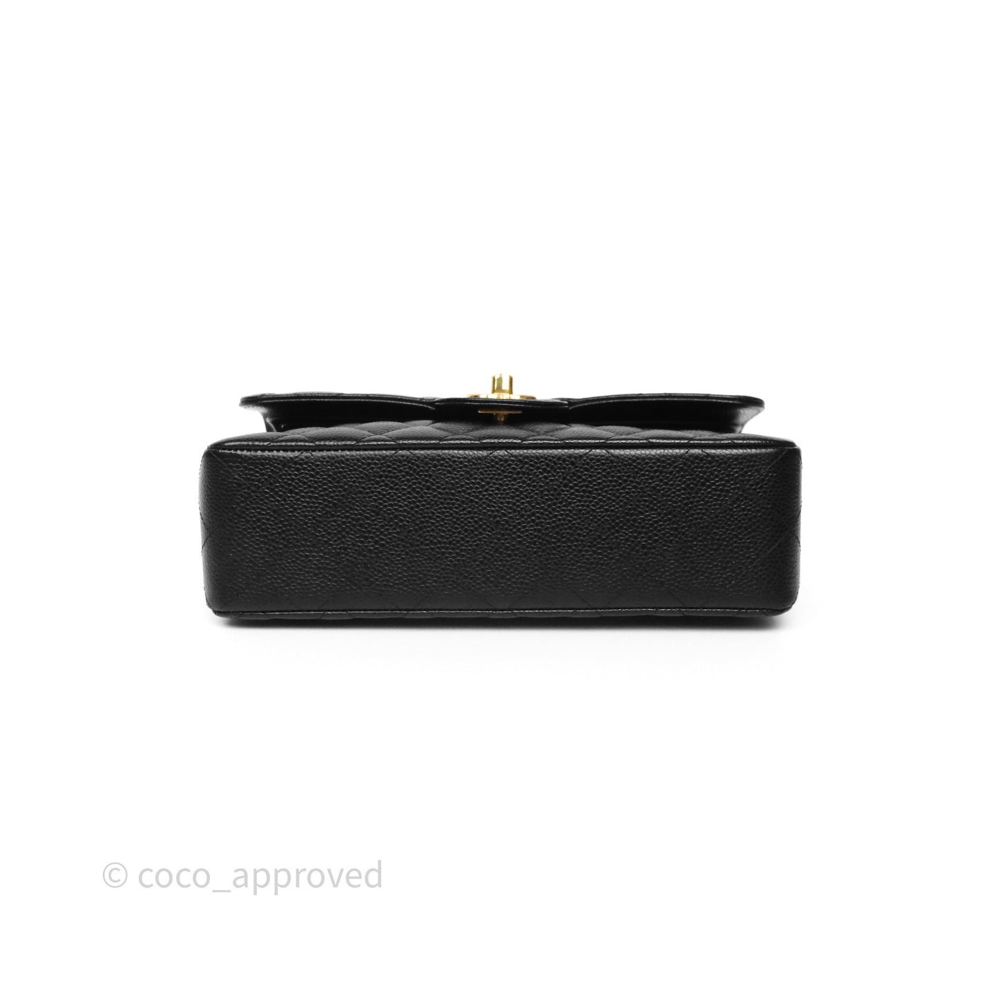 Chanel Small Classic Flap Quilted Black Caviar Gold Hardware