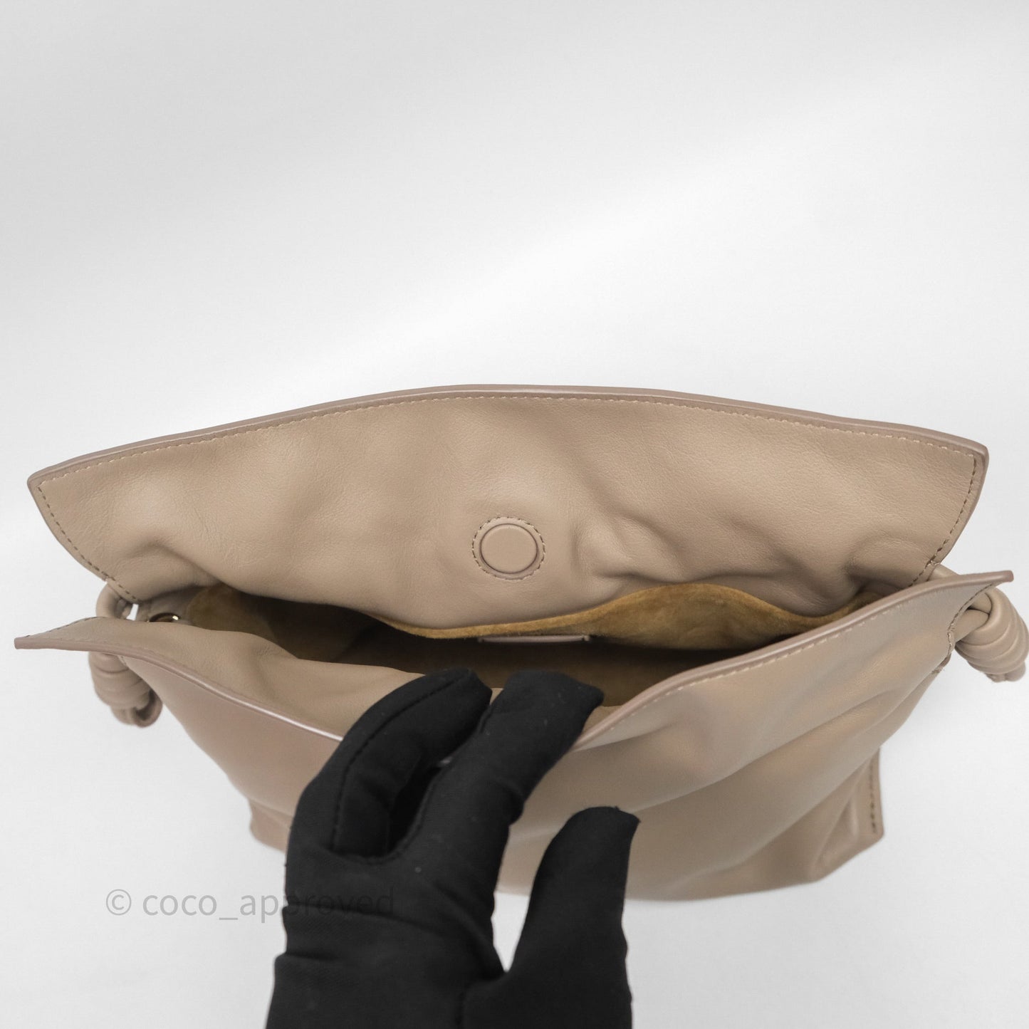 Loewe Mini Flamenco Clutch in Nappa Calfskin Beige