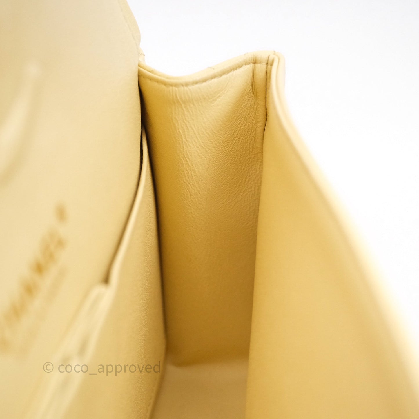 Chanel Small Classic Flap Quilted Yellow Lambskin Gold Hardware