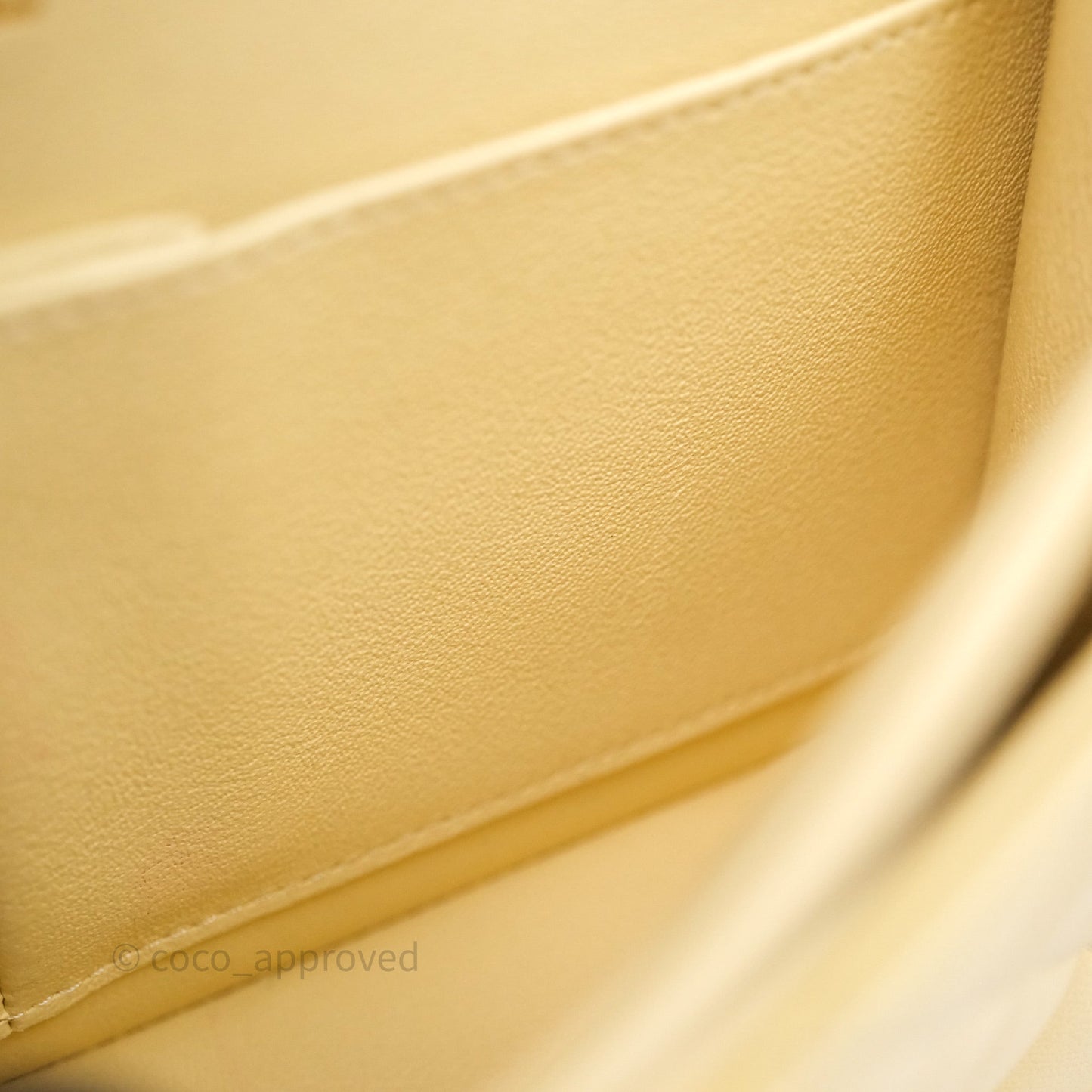 Chanel Small Classic Flap Quilted Yellow Lambskin Gold Hardware