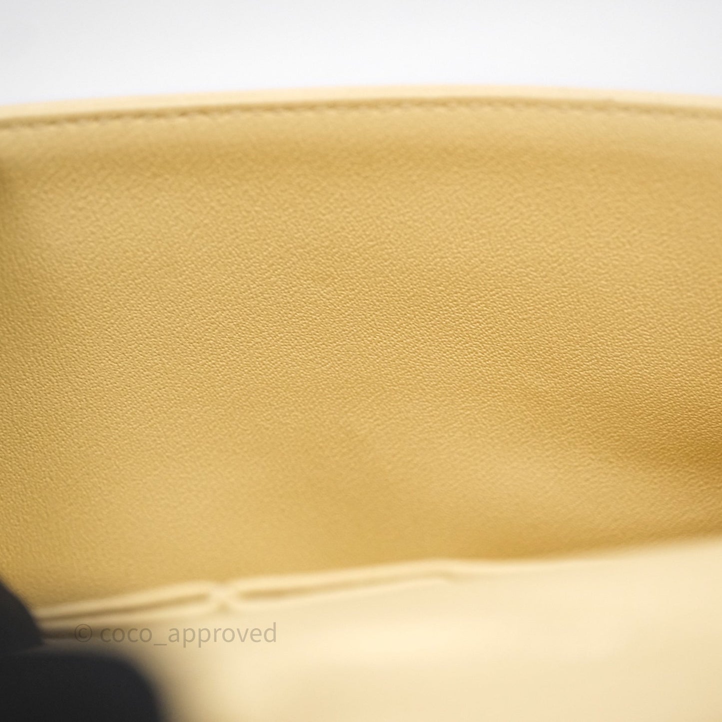 Chanel Small Classic Flap Quilted Yellow Lambskin Gold Hardware