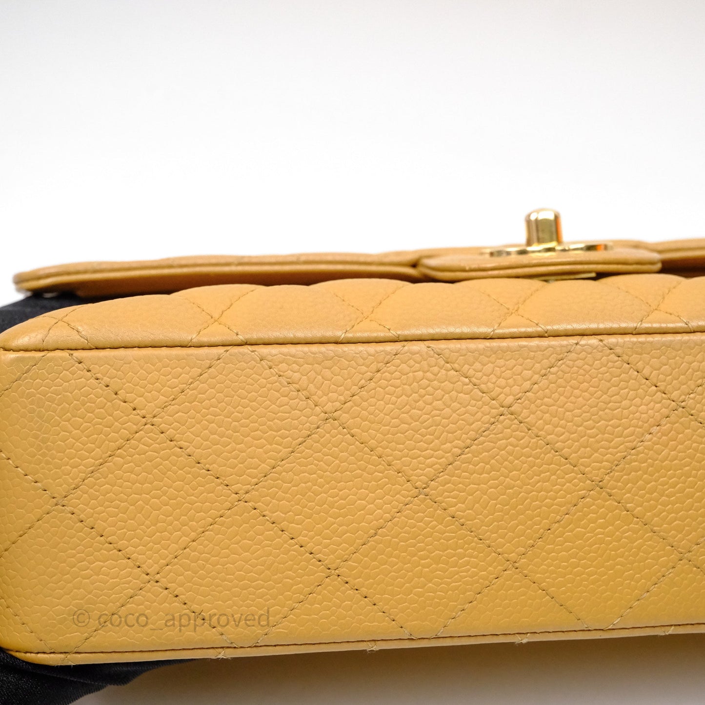 Chanel Medium Quilted  Flap Vintage Dark Beige Caviar 24K Gold Hardware