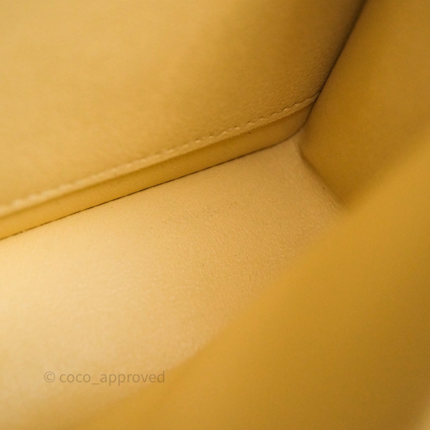 Chanel Small Classic Flap Quilted Yellow Lambskin Gold Hardware
