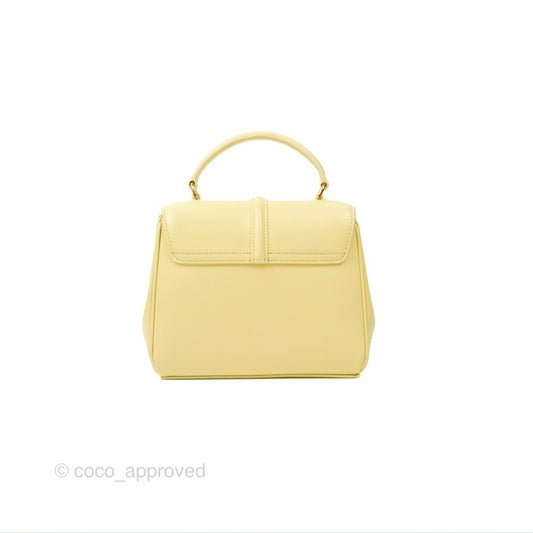 Celine Mini 16 Soft Yellow Satinated Calfskin