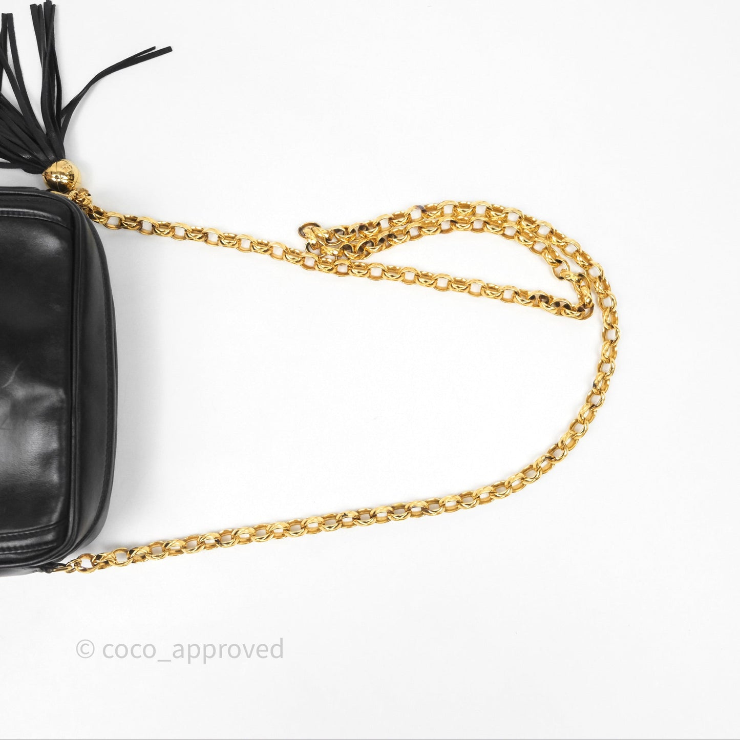Chanel Vintage CC Camera Bag Black Lambskin 24K Gold Hardware