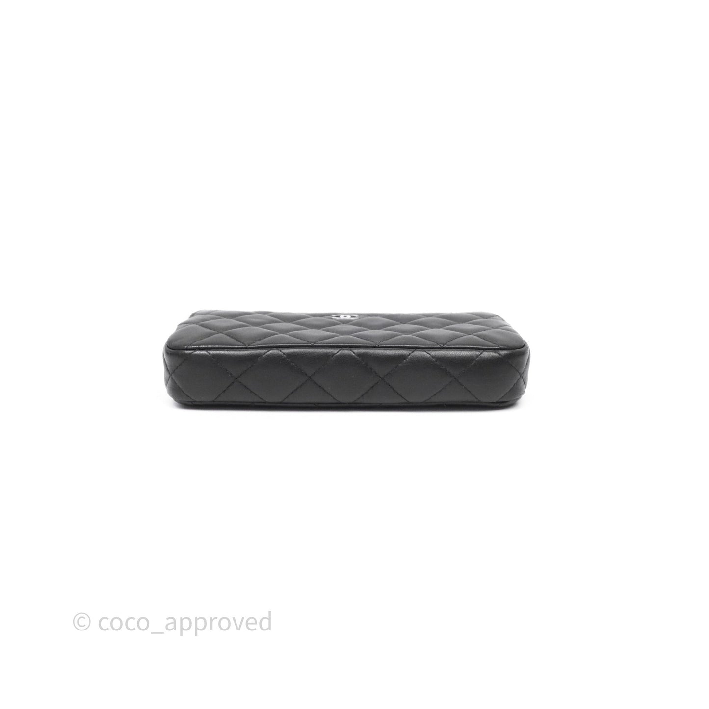 Chanel Clutch with Chain Black Lambskin Silver Hardware