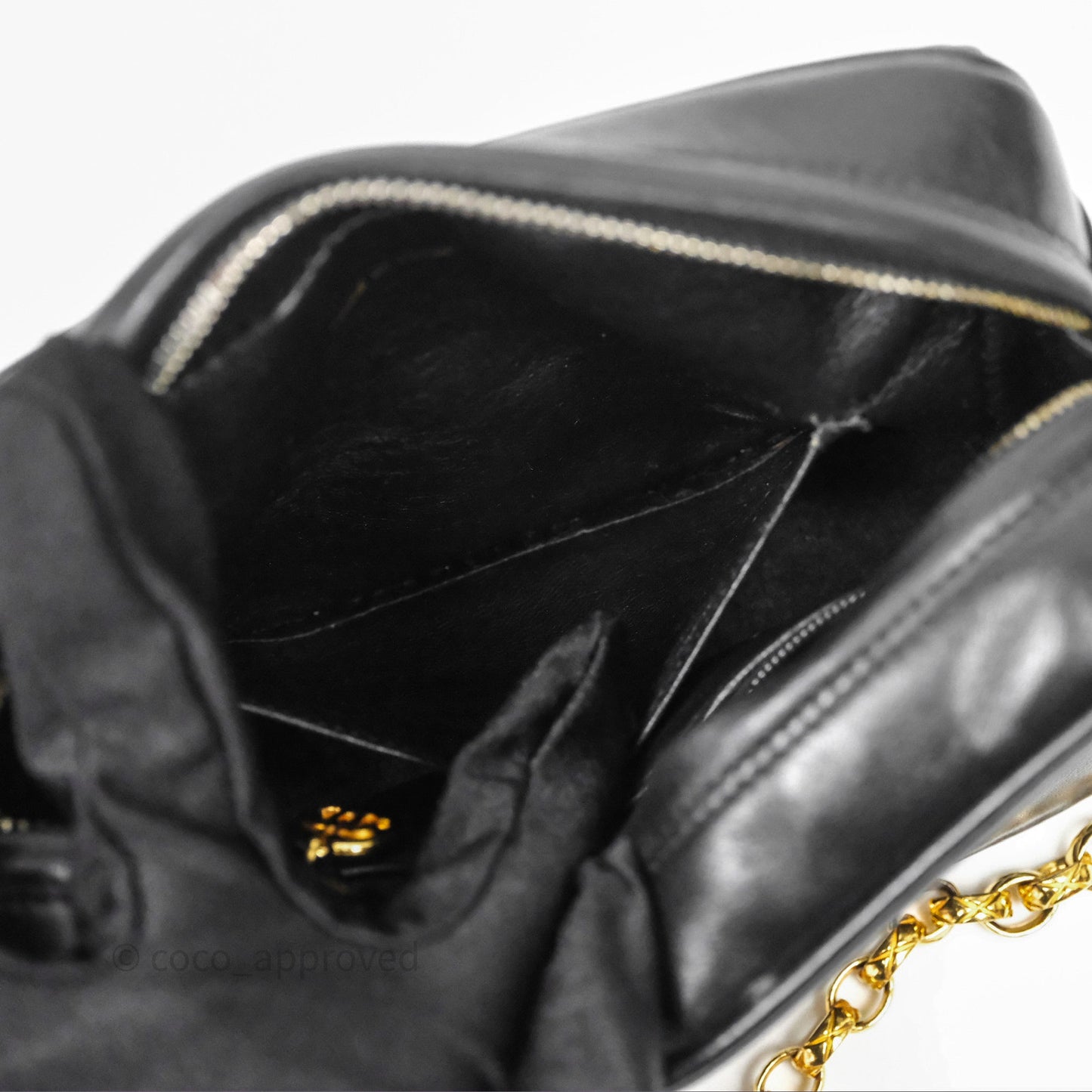 Chanel Vintage CC Camera Bag Black Lambskin 24K Gold Hardware