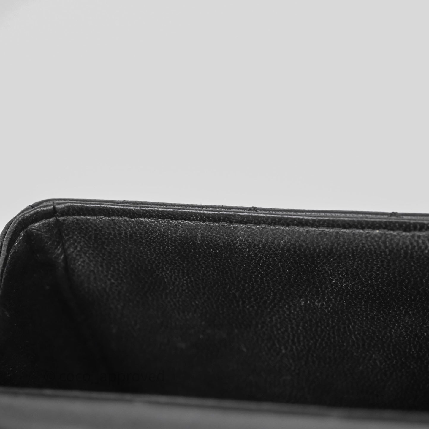Chanel Quilted Mini Rectangular Flap Black Lambskin Silver Hardware