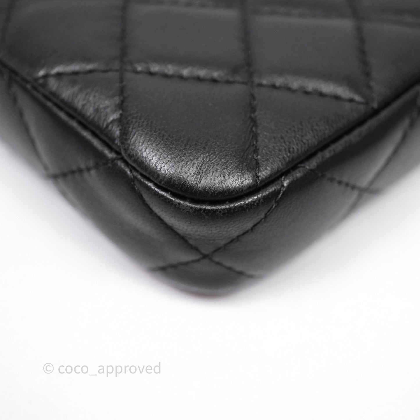 Chanel Clutch with Chain Black Lambskin Silver Hardware