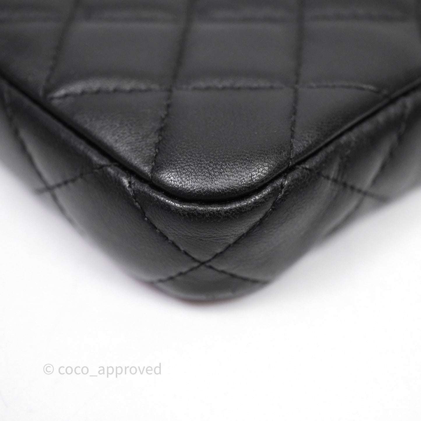Chanel Clutch with Chain Black Lambskin Silver Hardware