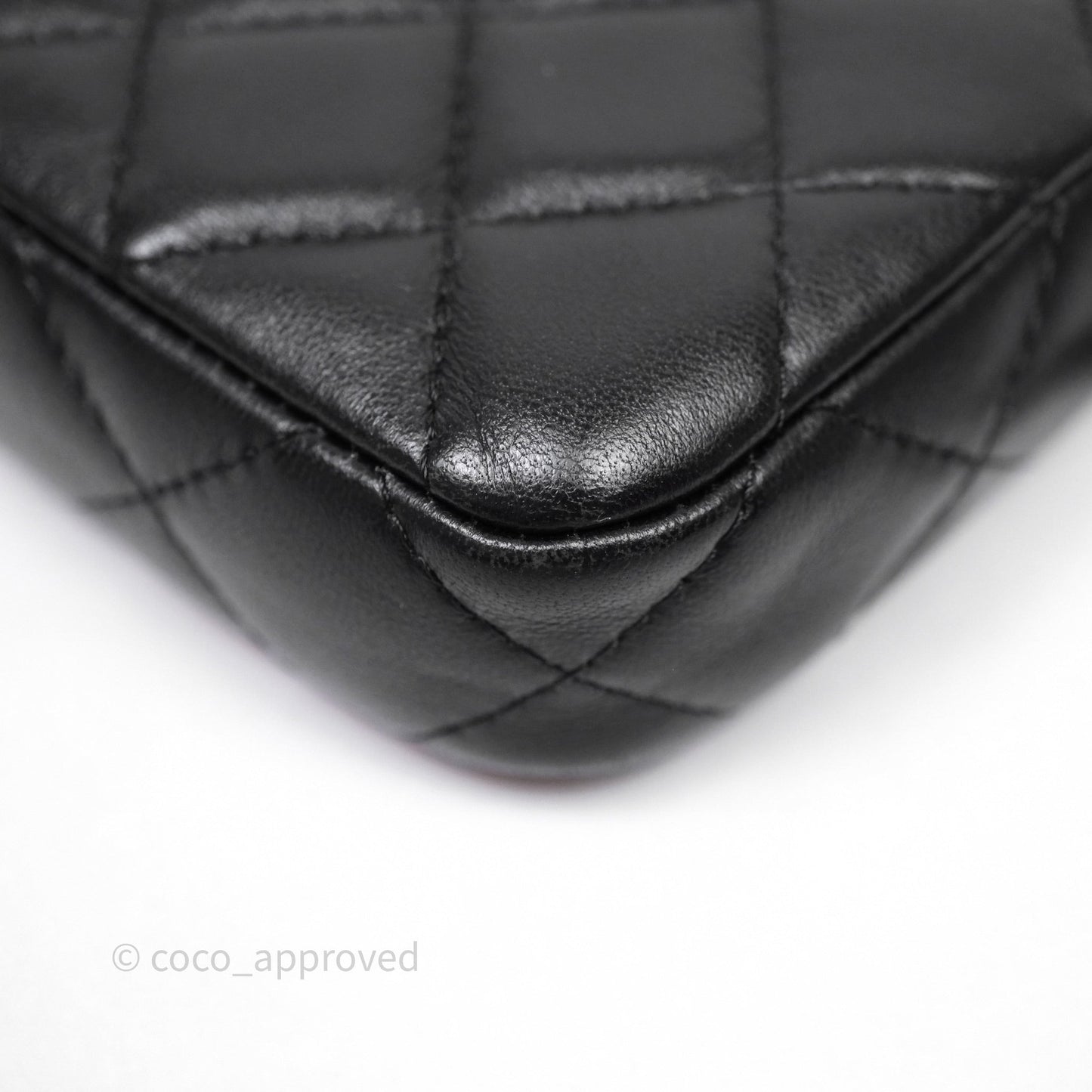 Chanel Clutch with Chain Black Lambskin Silver Hardware