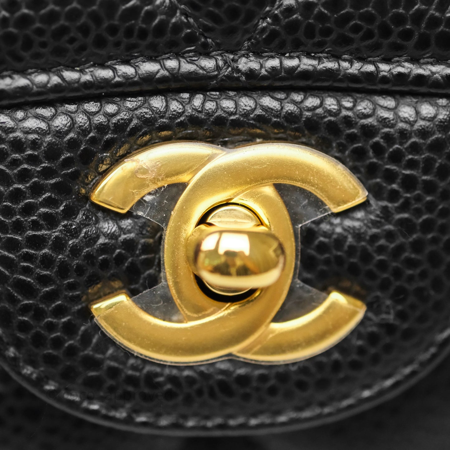 Chanel Small Classic Flap Quilted Black Caviar Gold Hardware