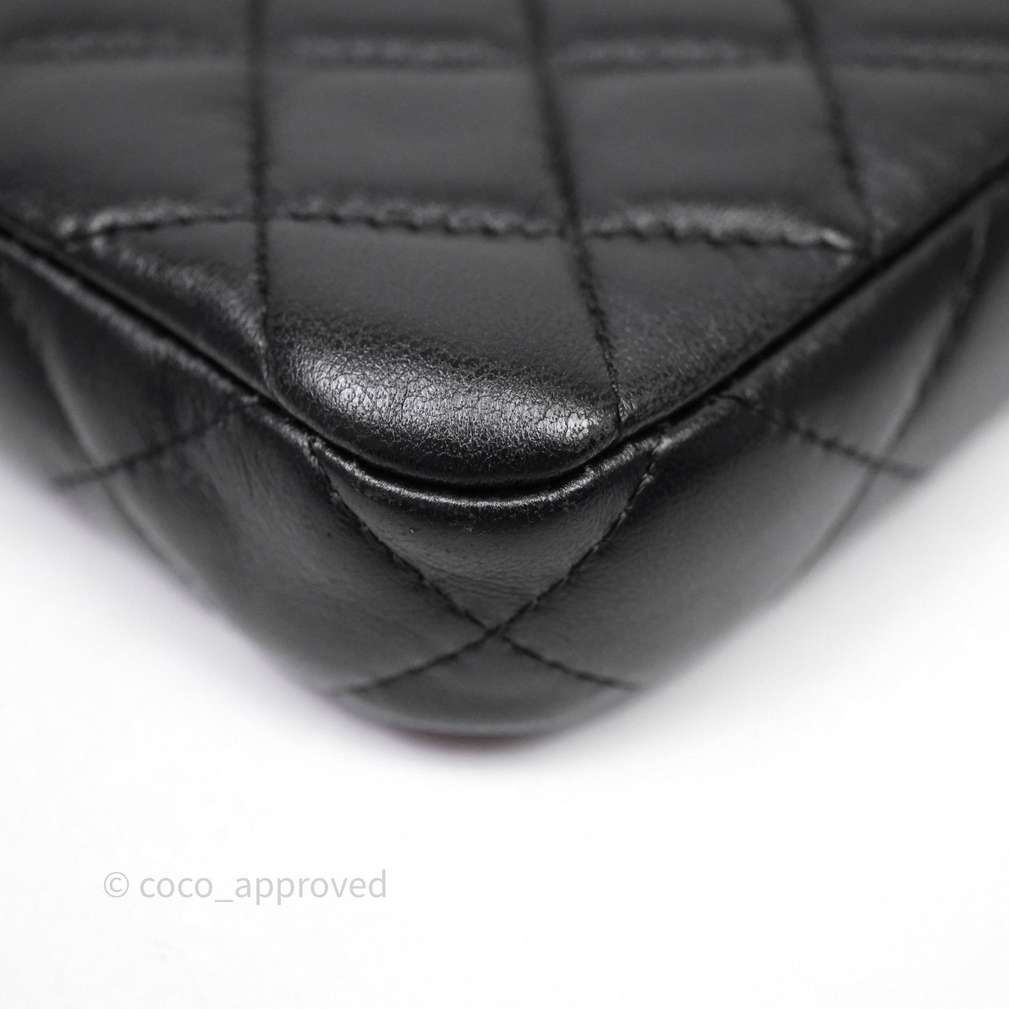 Chanel Clutch with Chain Black Lambskin Silver Hardware