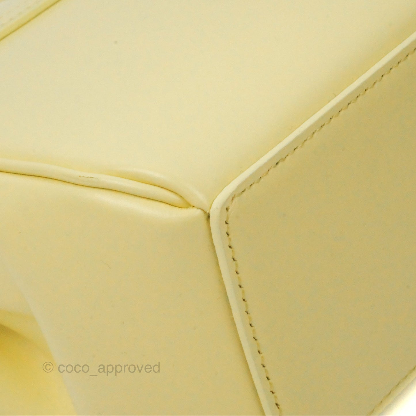 Celine Mini 16 Soft Yellow Satinated Calfskin