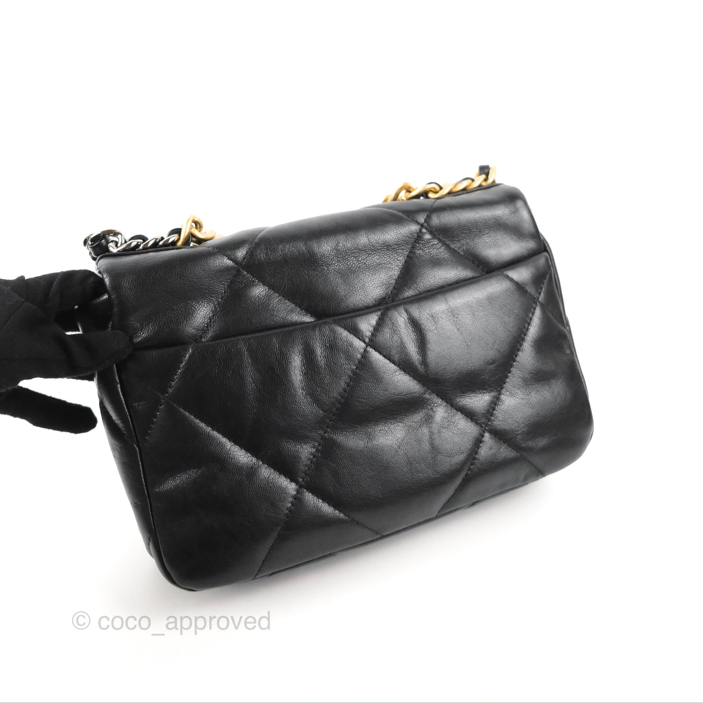 Chanel 19 Small Black Goatskin Mixed Hardware