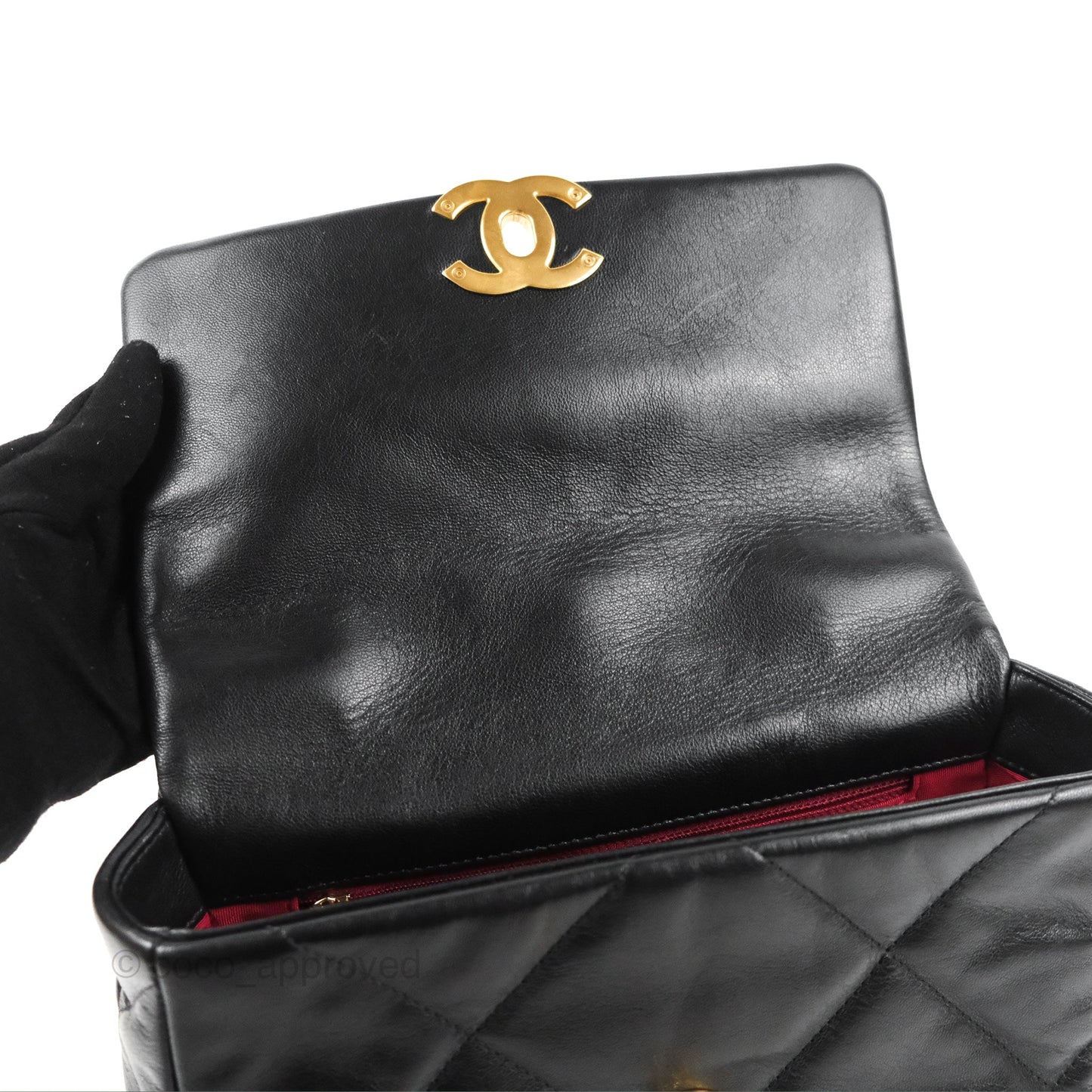 Chanel 19 Small Black Goatskin Mixed Hardware