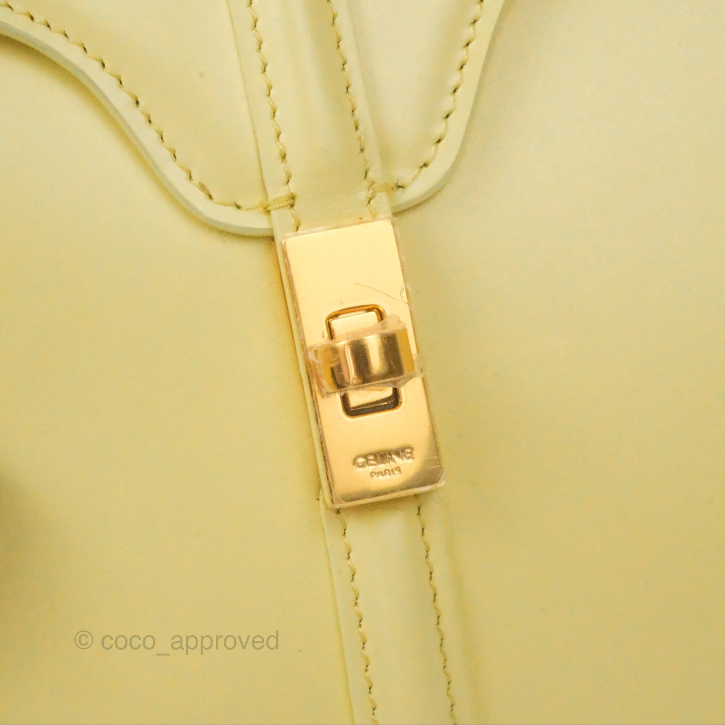 Celine Mini 16 Soft Yellow Satinated Calfskin
