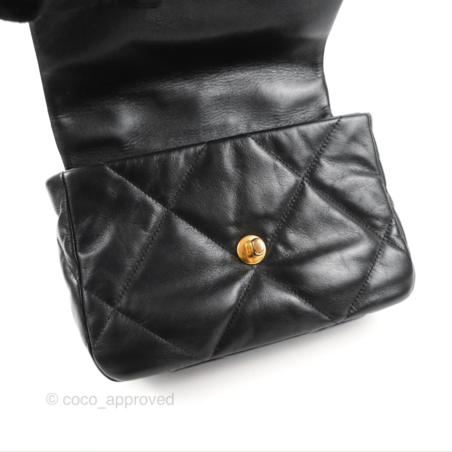 Chanel 19 Small Black Goatskin Mixed Hardware
